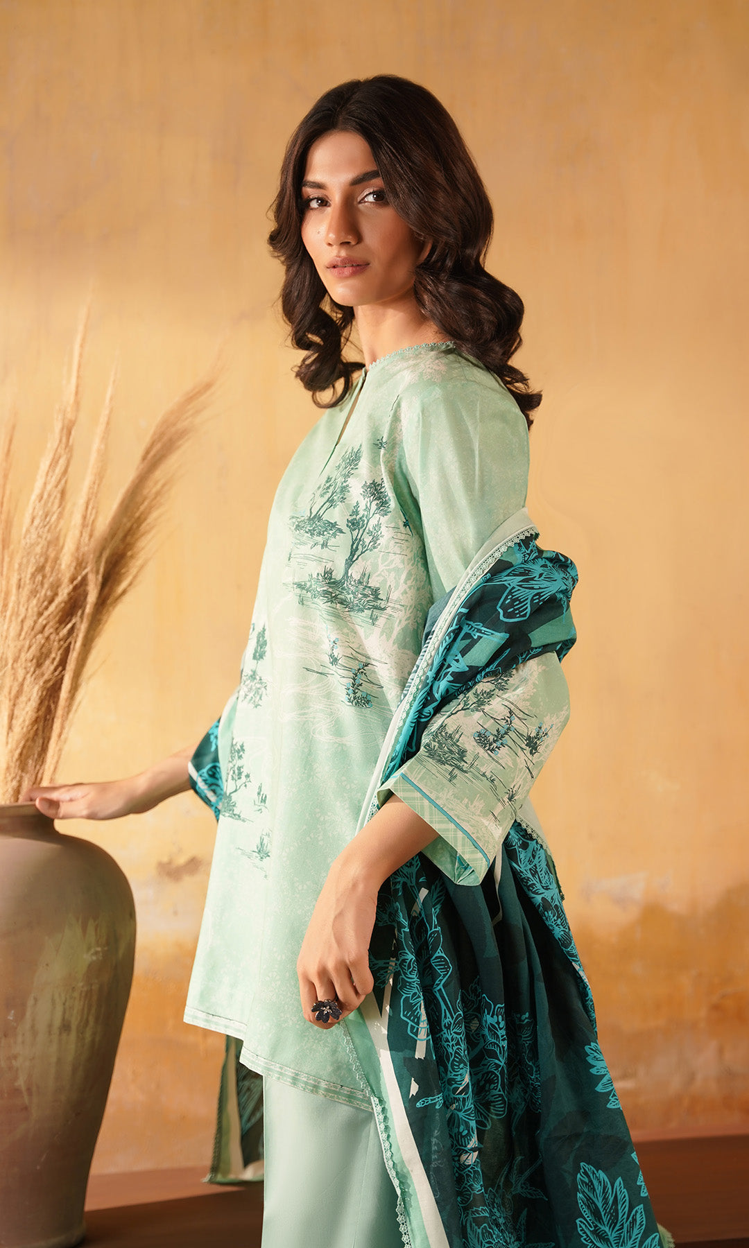 Sahar | Selene Vol 2 | Celadon Bloom -  Sahar Ladies Clothes - Original Designer Dress - House of Maryam
