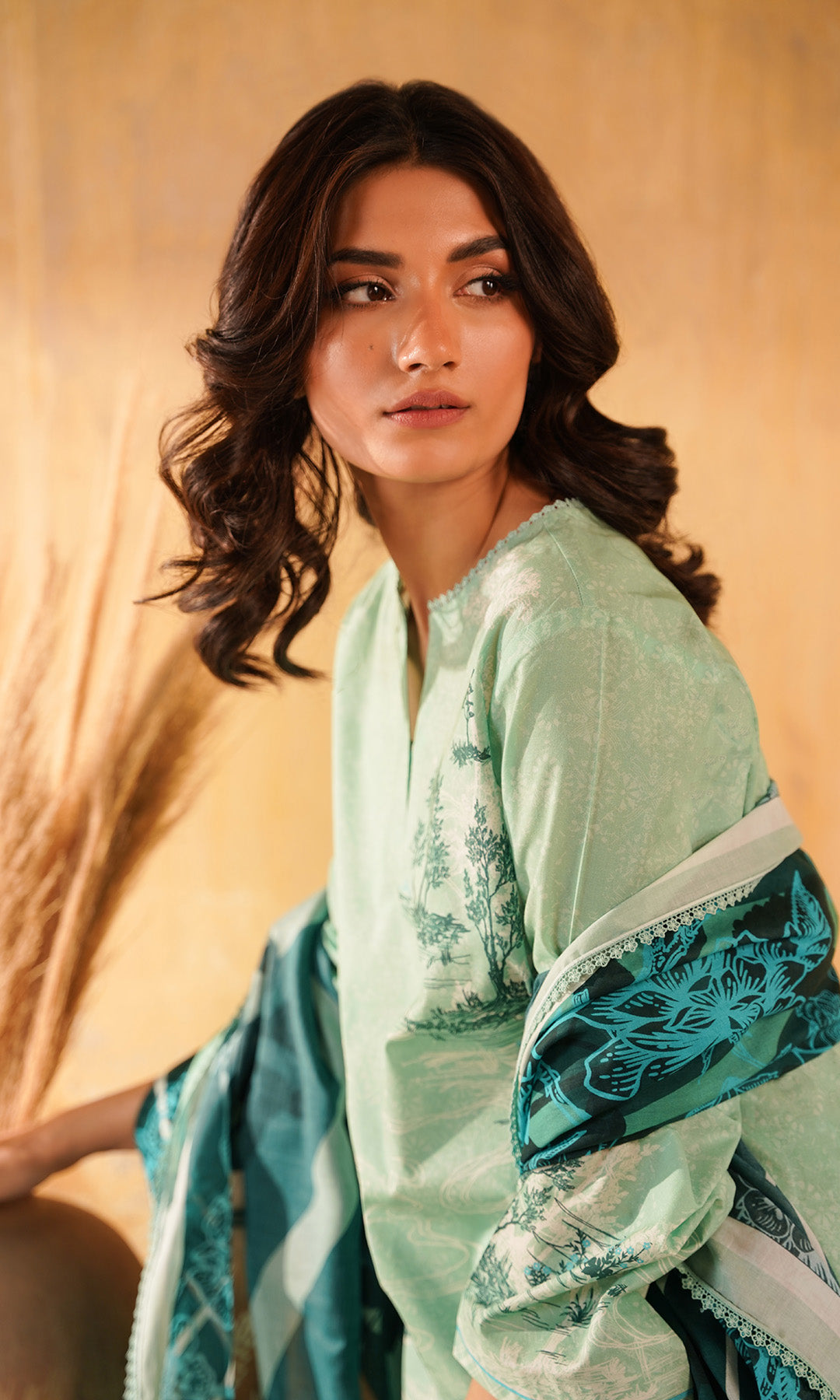 Sahar | Selene Vol 2 | Celadon Bloom -  Sahar Ladies Clothes - Original Designer Dress - House of Maryam