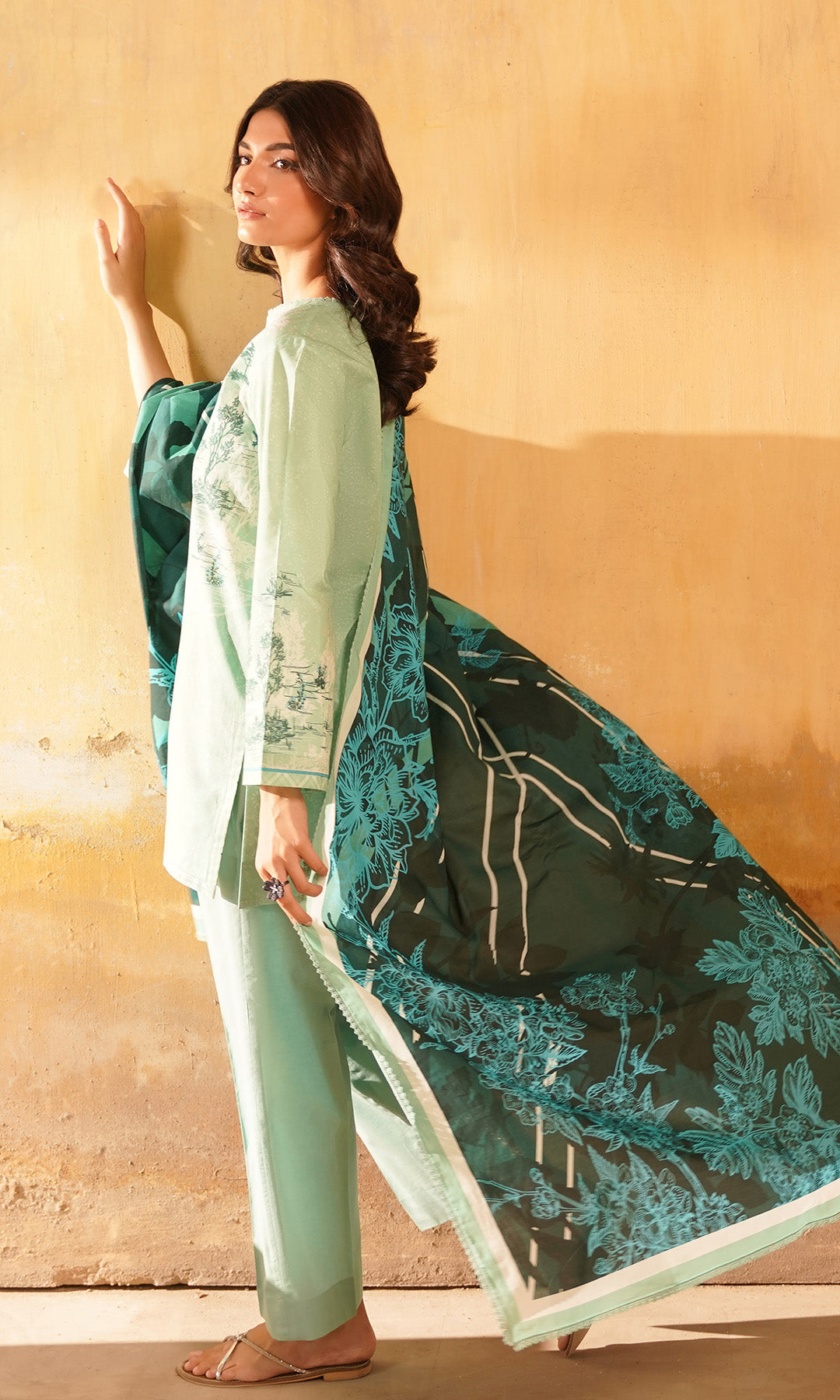 Sahar | Selene Vol 2 | Celadon Bloom -  Sahar Ladies Clothes - Original Designer Dress - House of Maryam