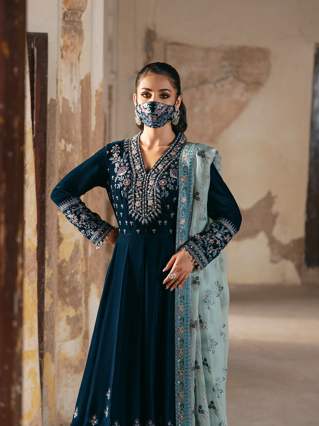 Flossie | Siara Velvet Formals | V-101 -  Flossie Ladies Clothes - Original Designer Dress - House of Maryam