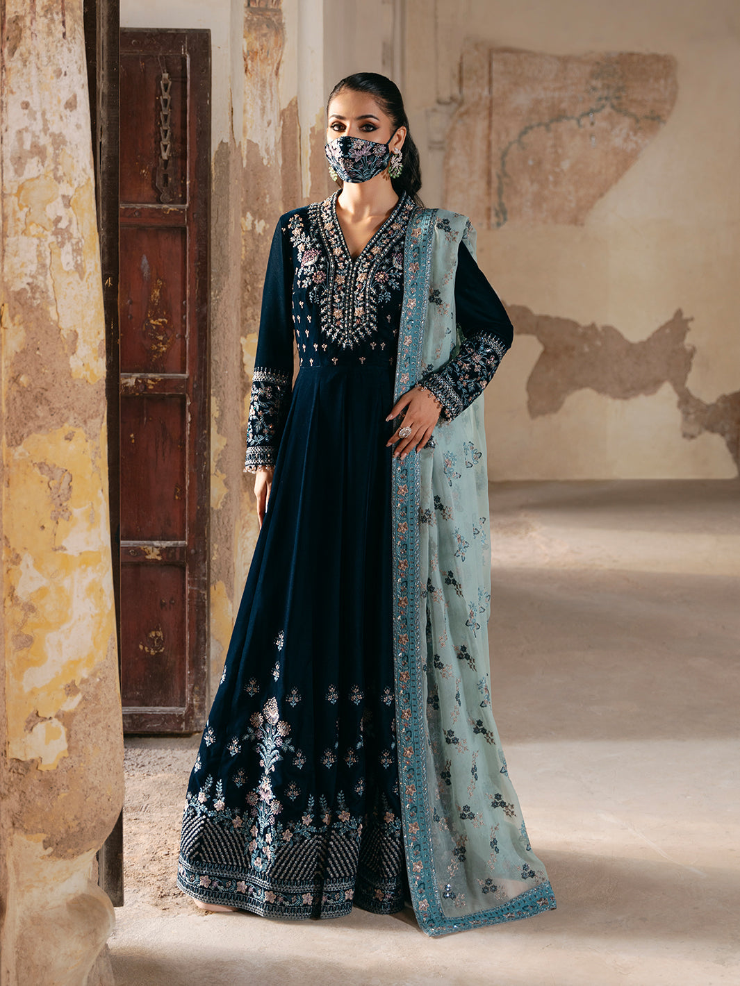 Flossie | Siara Velvet Formals | V-101 -  Flossie Ladies Clothes - Original Designer Dress - House of Maryam