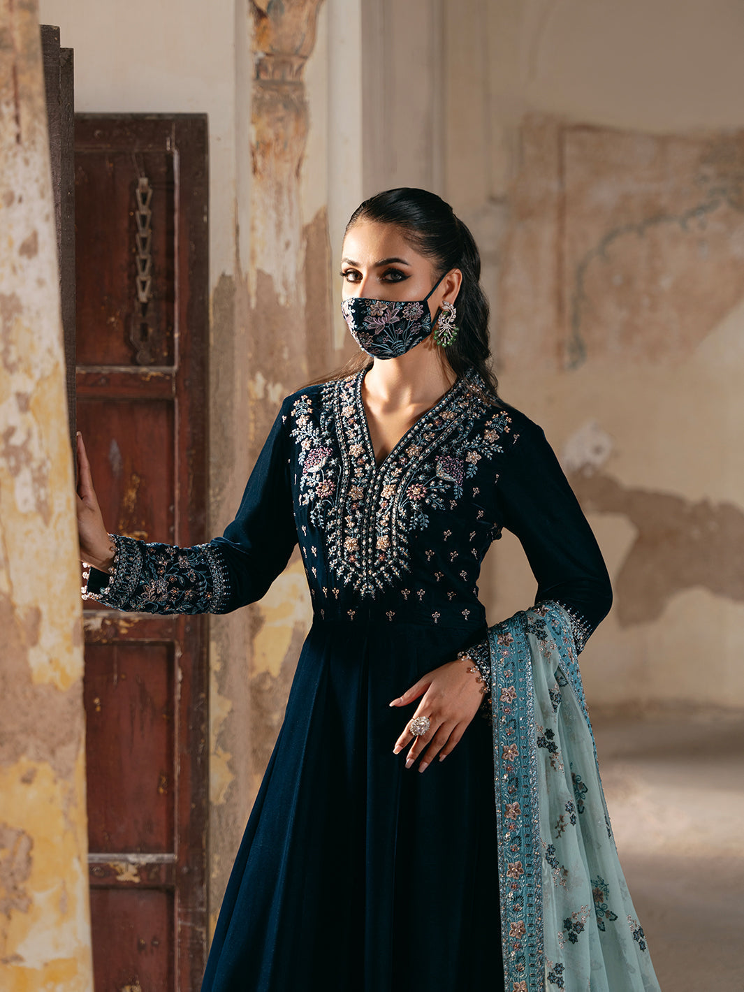 Flossie | Siara Velvet Formals | V-101 -  Flossie Ladies Clothes - Original Designer Dress - House of Maryam