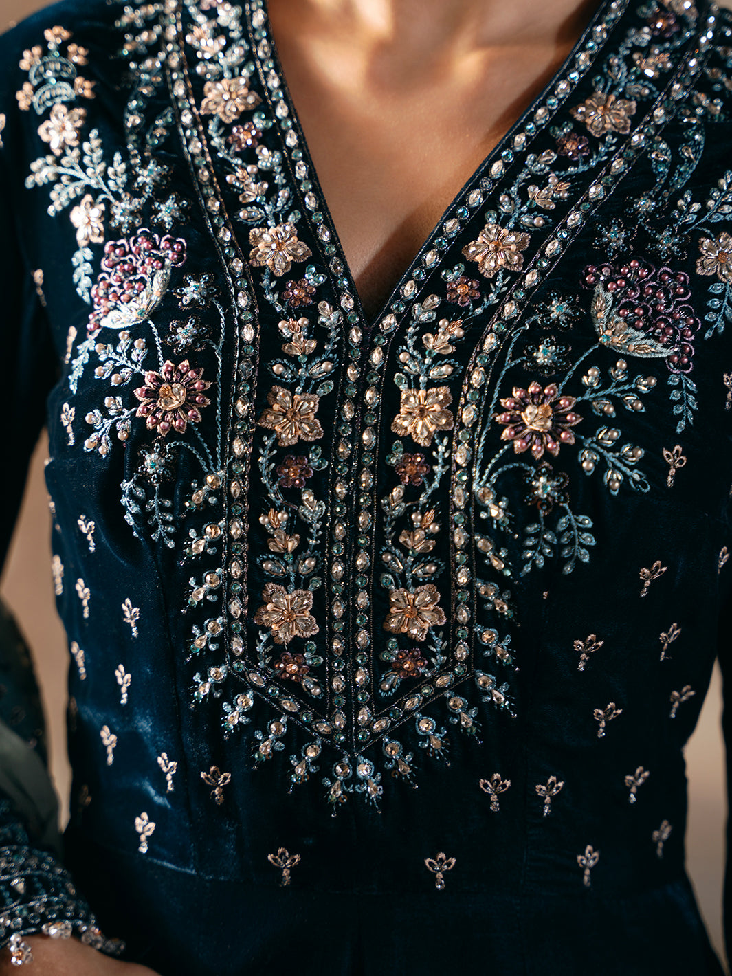 Flossie | Siara Velvet Formals | V-101 -  Flossie Ladies Clothes - Original Designer Dress - House of Maryam