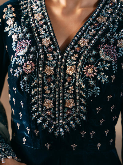 Flossie | Siara Velvet Formals | V-101 -  Flossie Ladies Clothes - Original Designer Dress - House of Maryam