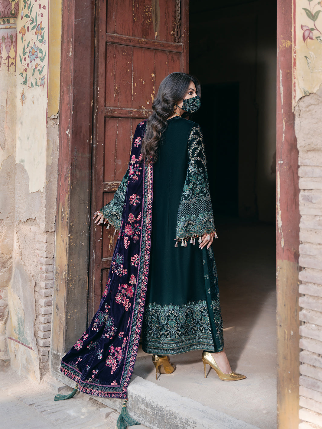 Flossie | Siara Velvet Formals | V-102 - A -  Flossie Ladies Clothes - Original Designer Dress - House of Maryam