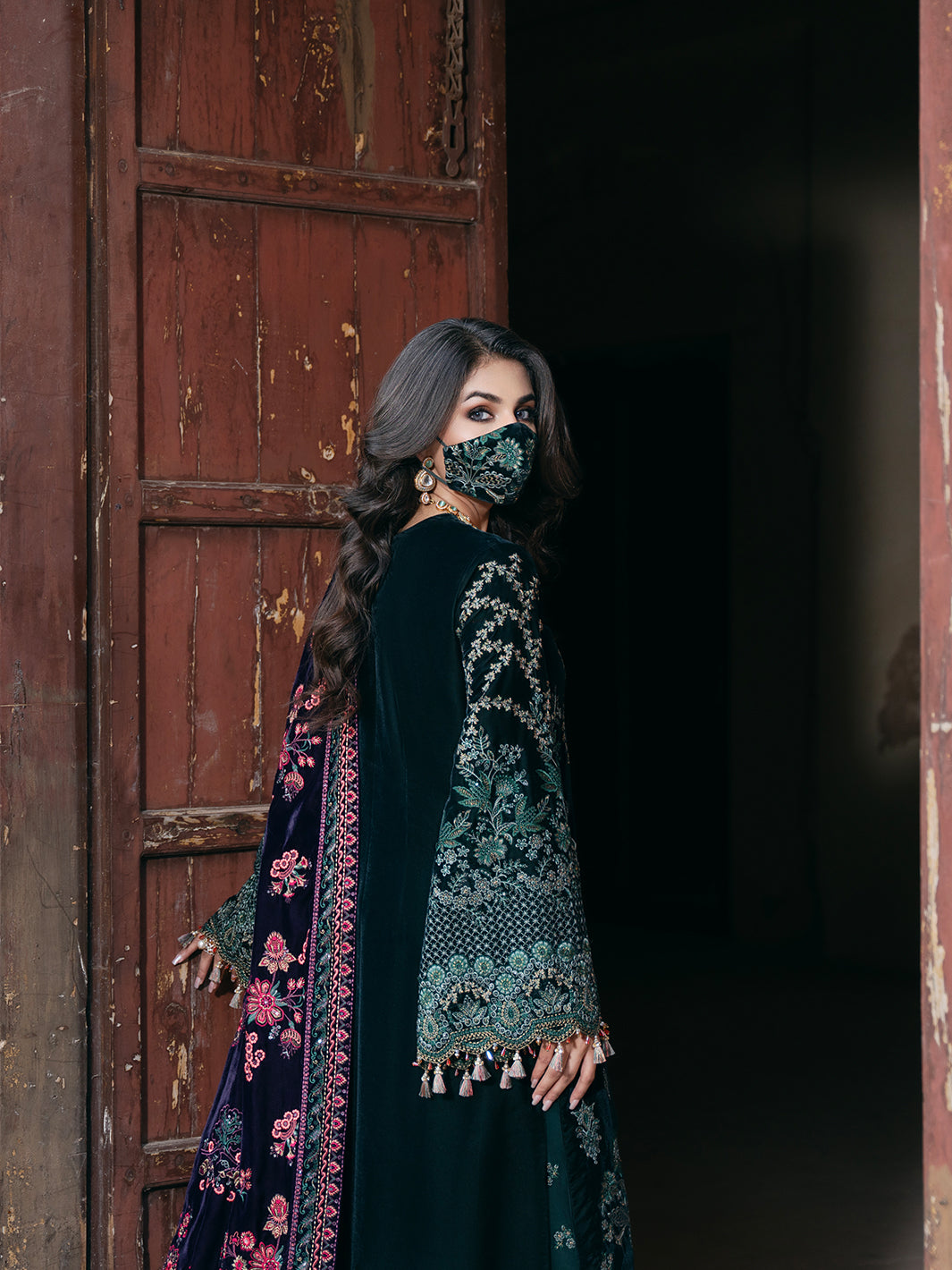 Flossie | Siara Velvet Formals | V-102 - A -  Flossie Ladies Clothes - Original Designer Dress - House of Maryam
