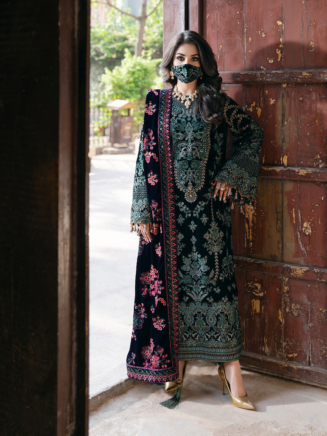 Flossie | Siara Velvet Formals | V-102 - A -  Flossie Ladies Clothes - Original Designer Dress - House of Maryam