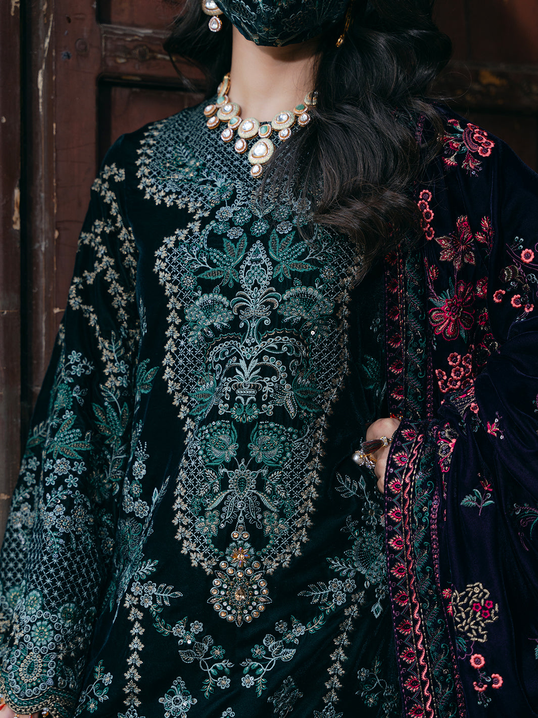 Flossie | Siara Velvet Formals | V-102 - A -  Flossie Ladies Clothes - Original Designer Dress - House of Maryam
