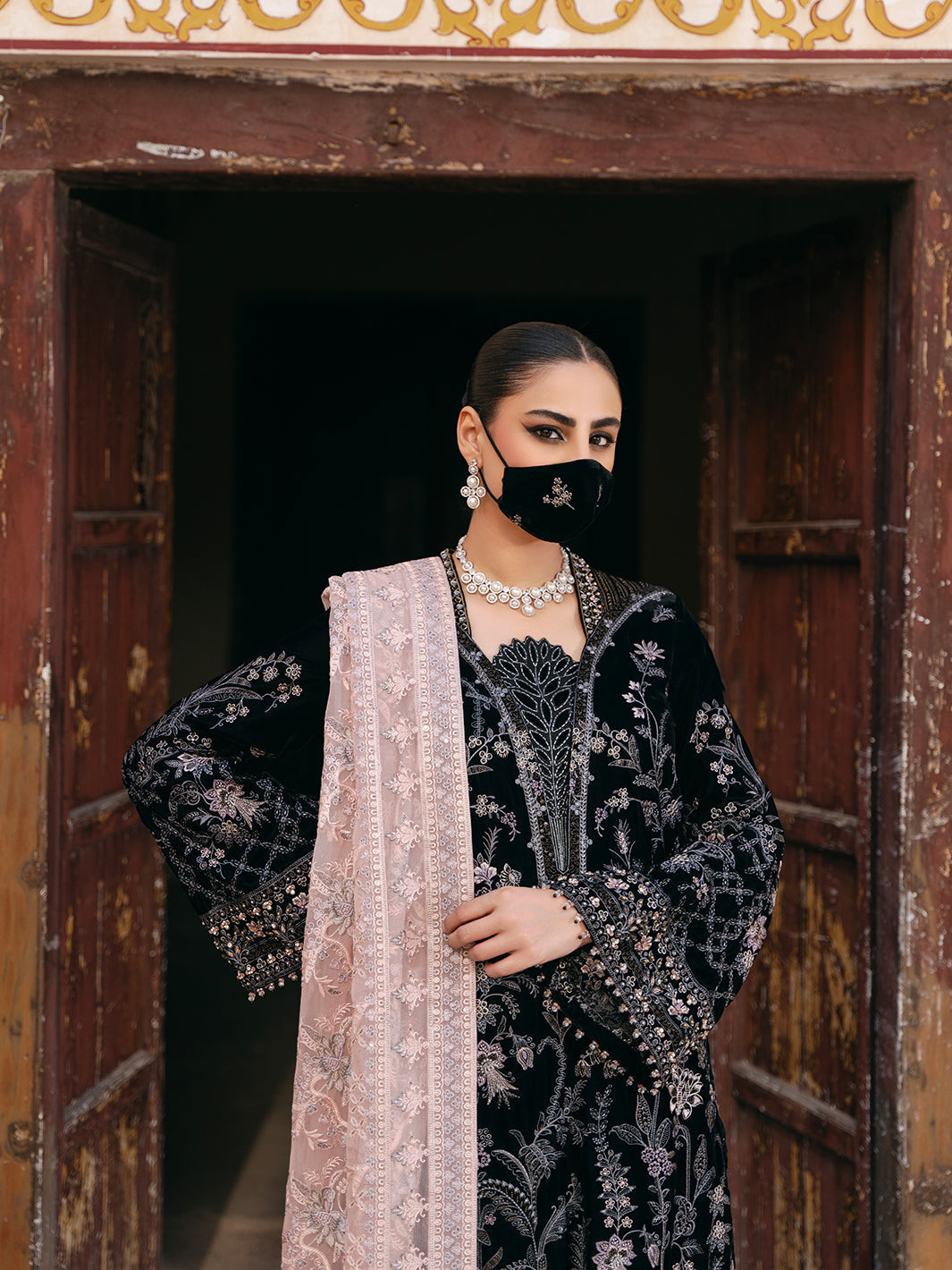 Flossie | Siara Velvet Formals | V-103 - A -  Flossie Ladies Clothes - Original Designer Dress - House of Maryam