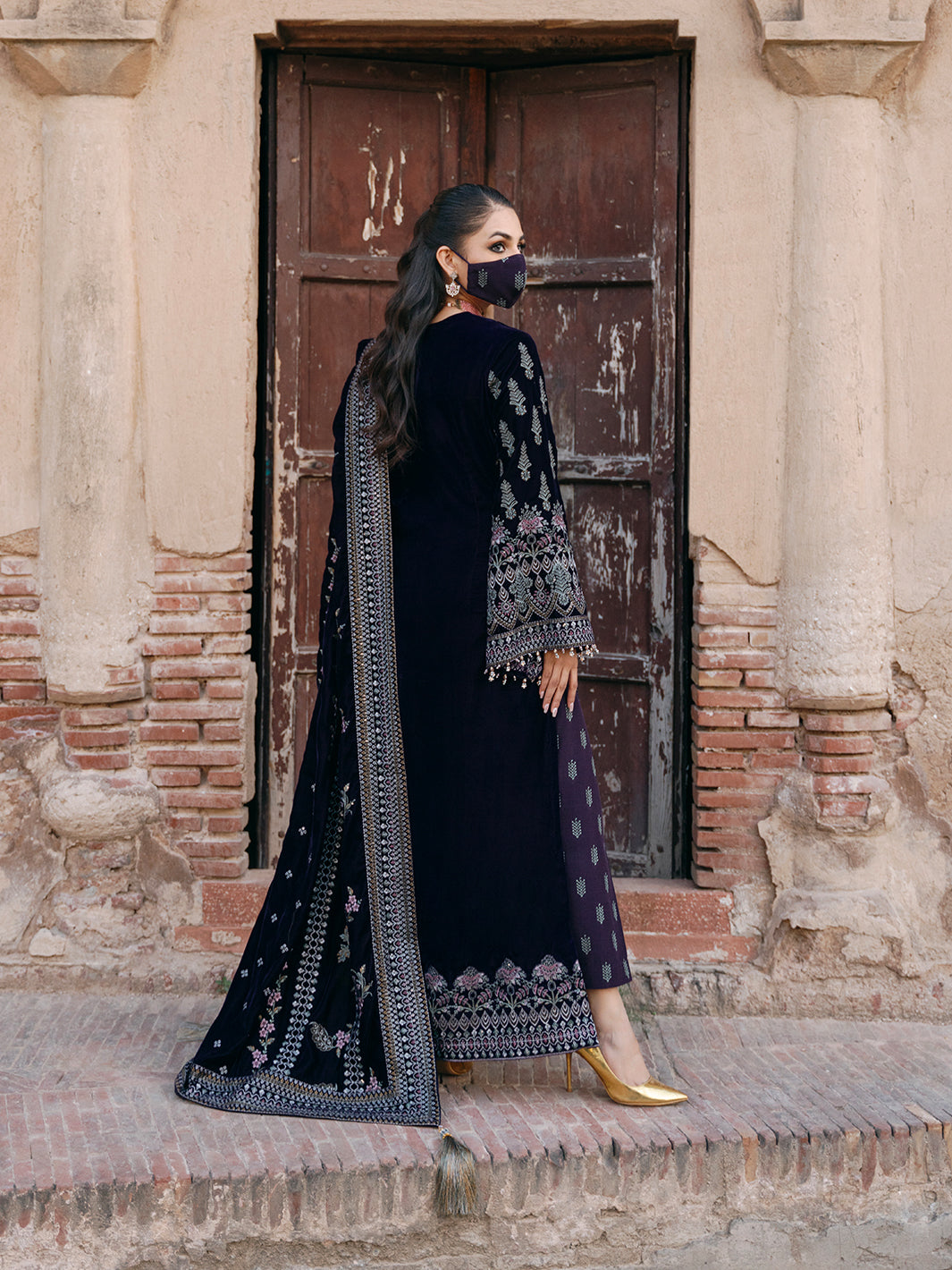 Flossie | Siara Velvet Formals | V-104 - A -  Flossie Ladies Clothes - Original Designer Dress - House of Maryam