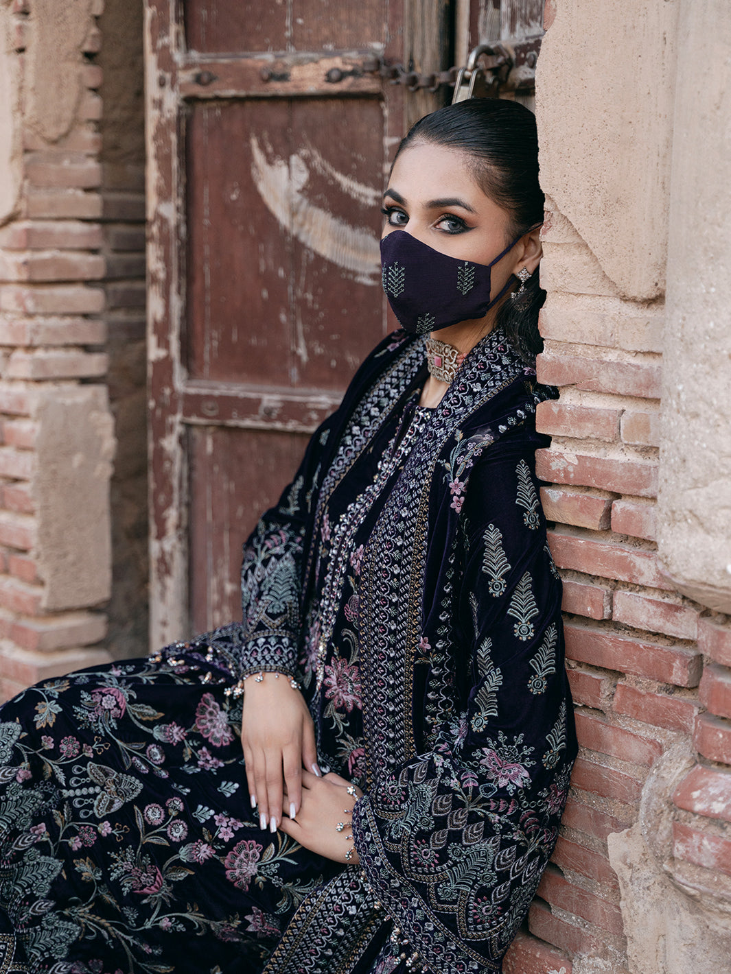 Flossie | Siara Velvet Formals | V-104 - A -  Flossie Ladies Clothes - Original Designer Dress - House of Maryam
