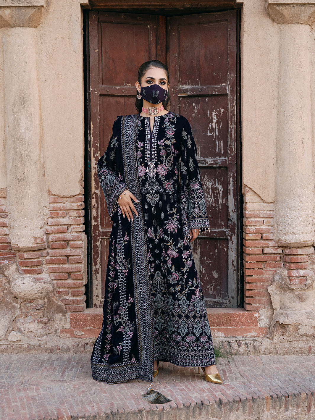 Flossie | Siara Velvet Formals | V-104 - A -  Flossie Ladies Clothes - Original Designer Dress - House of Maryam