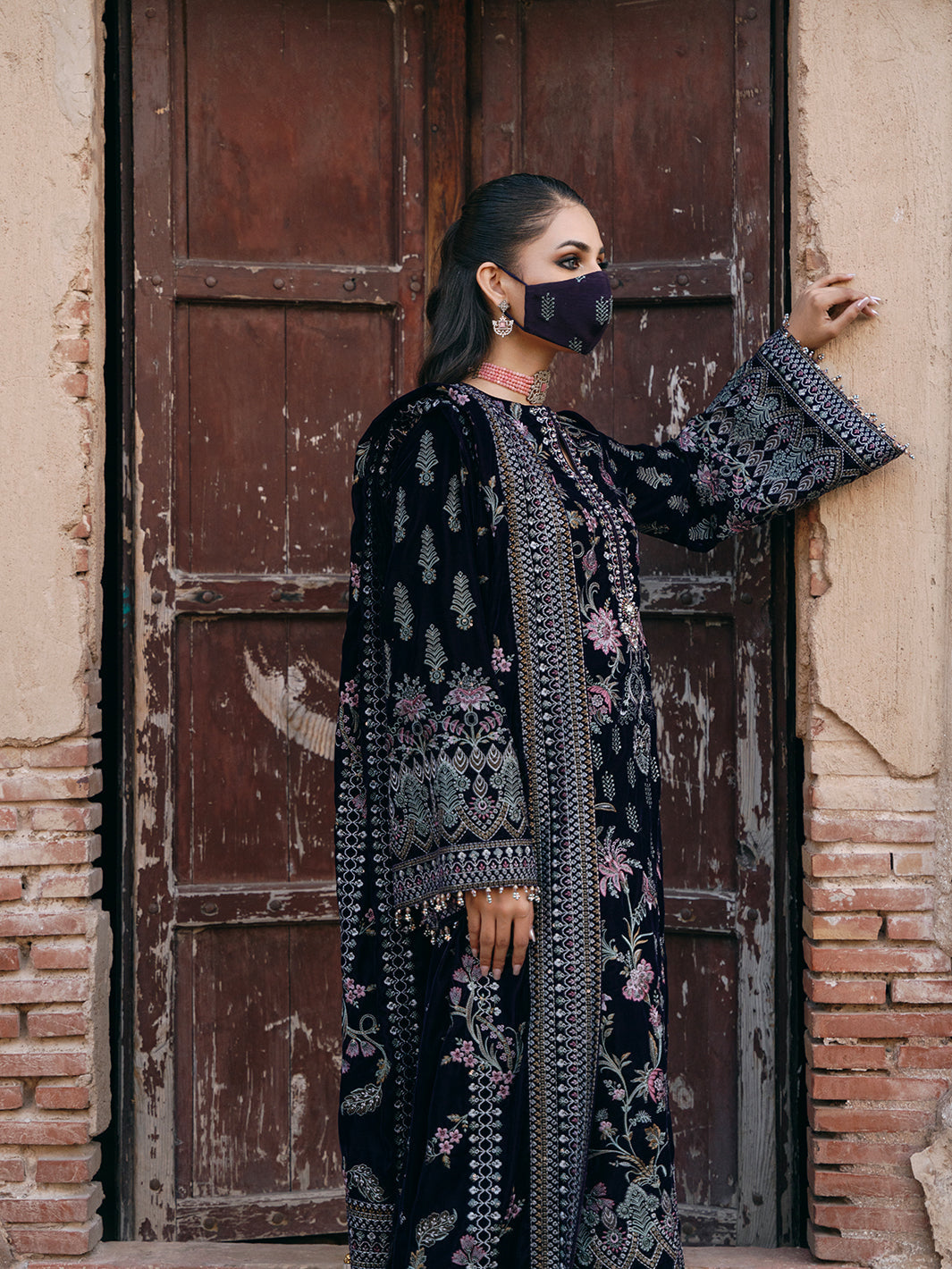 Flossie | Siara Velvet Formals | V-104 - A -  Flossie Ladies Clothes - Original Designer Dress - House of Maryam