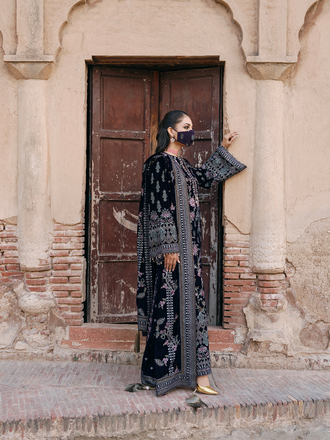 Flossie | Siara Velvet Formals | V-104 - A -  Flossie Ladies Clothes - Original Designer Dress - House of Maryam