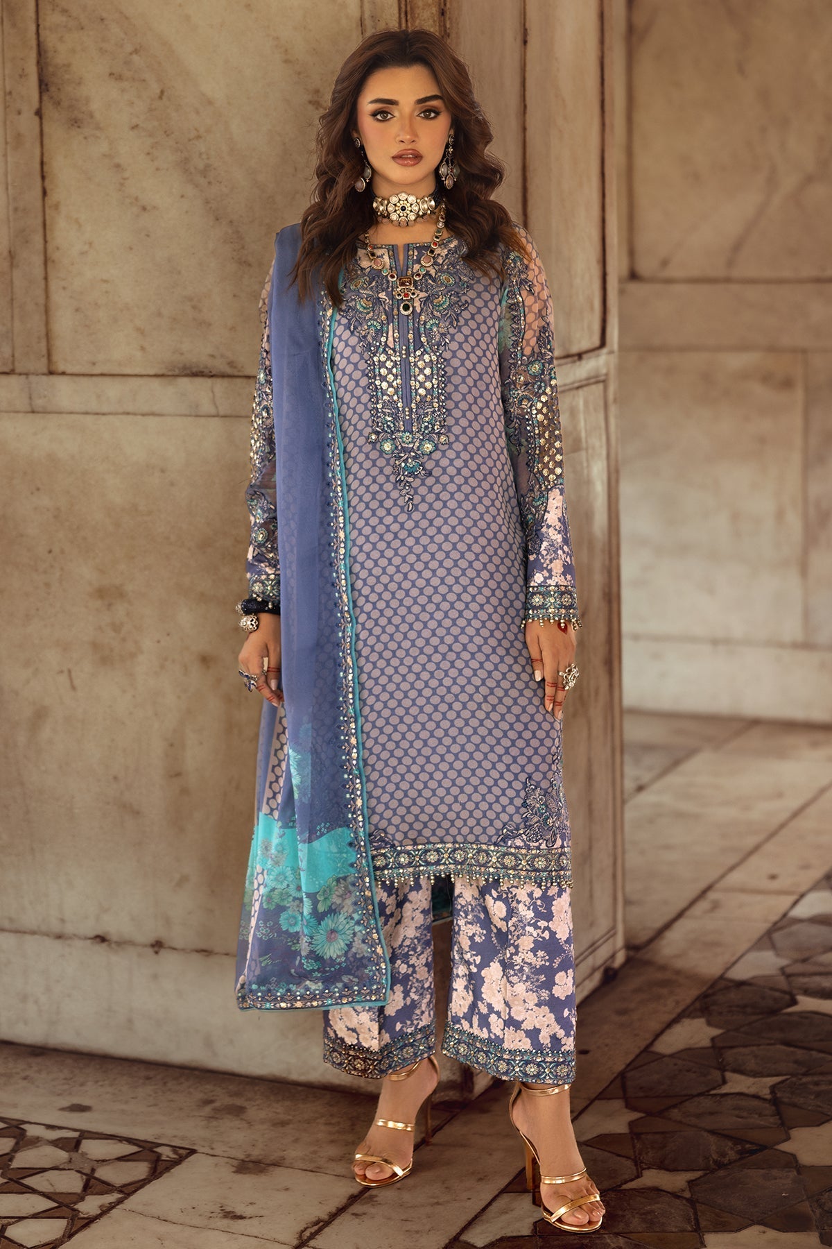 Charizma | Vasl Chiffon Collection | VSL25-07 -  Charzima Ladies Clothes - Original Designer Dress - House of Maryam