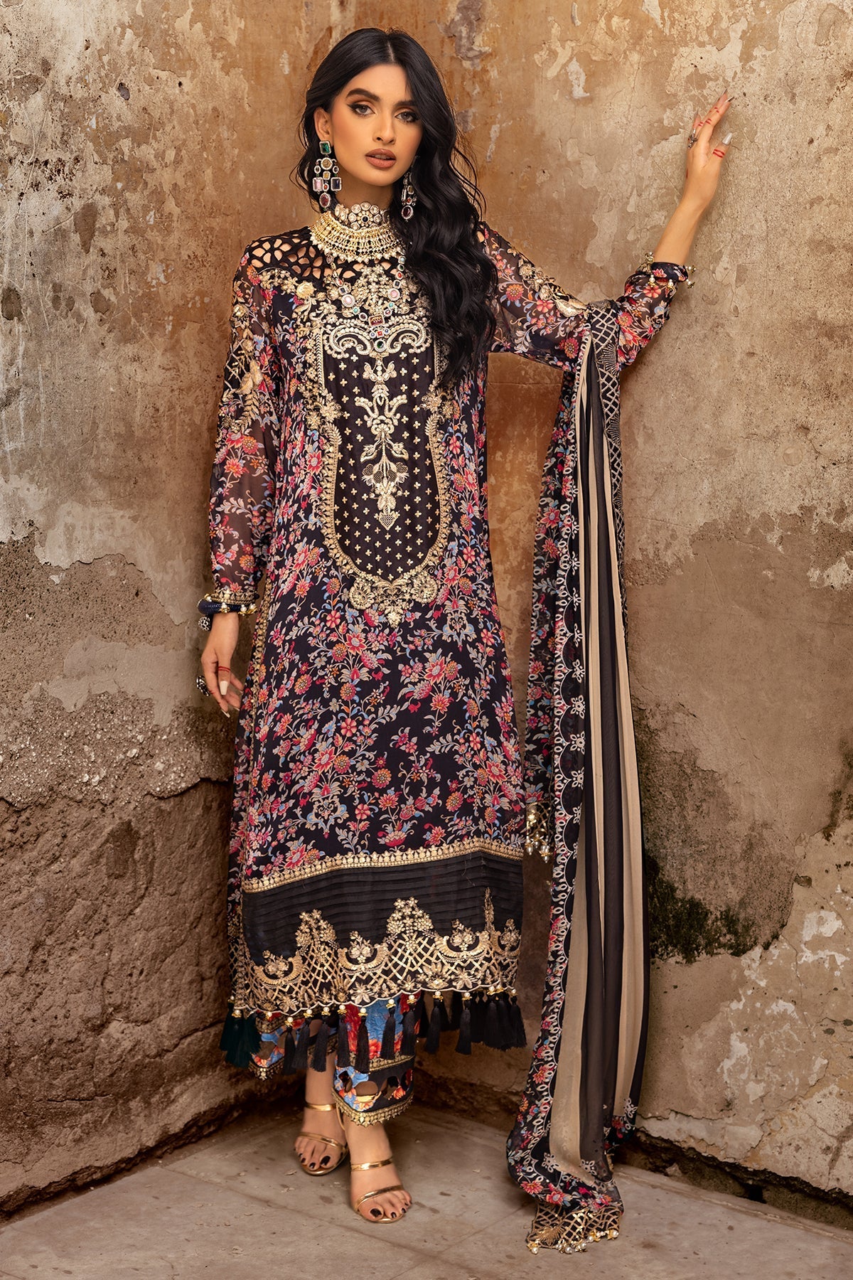 Charizma | Vasl Chiffon Collection | VSL25-09 -  Charizma Ladies Clothes - Original Designer Dress - House of Maryam