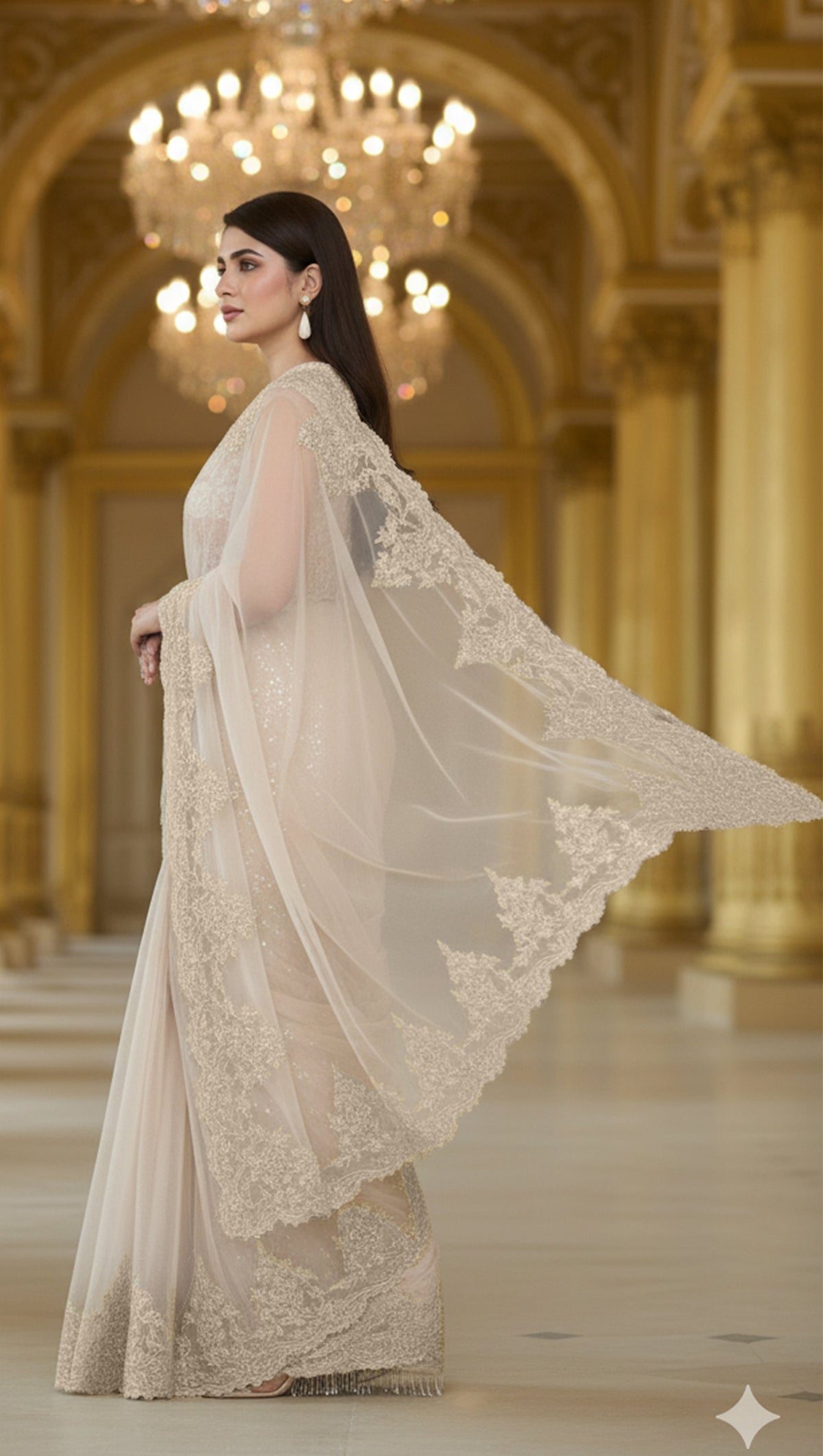 Threads and Motifs | Formal Dresses 25 | Net Embroidered Saree-4