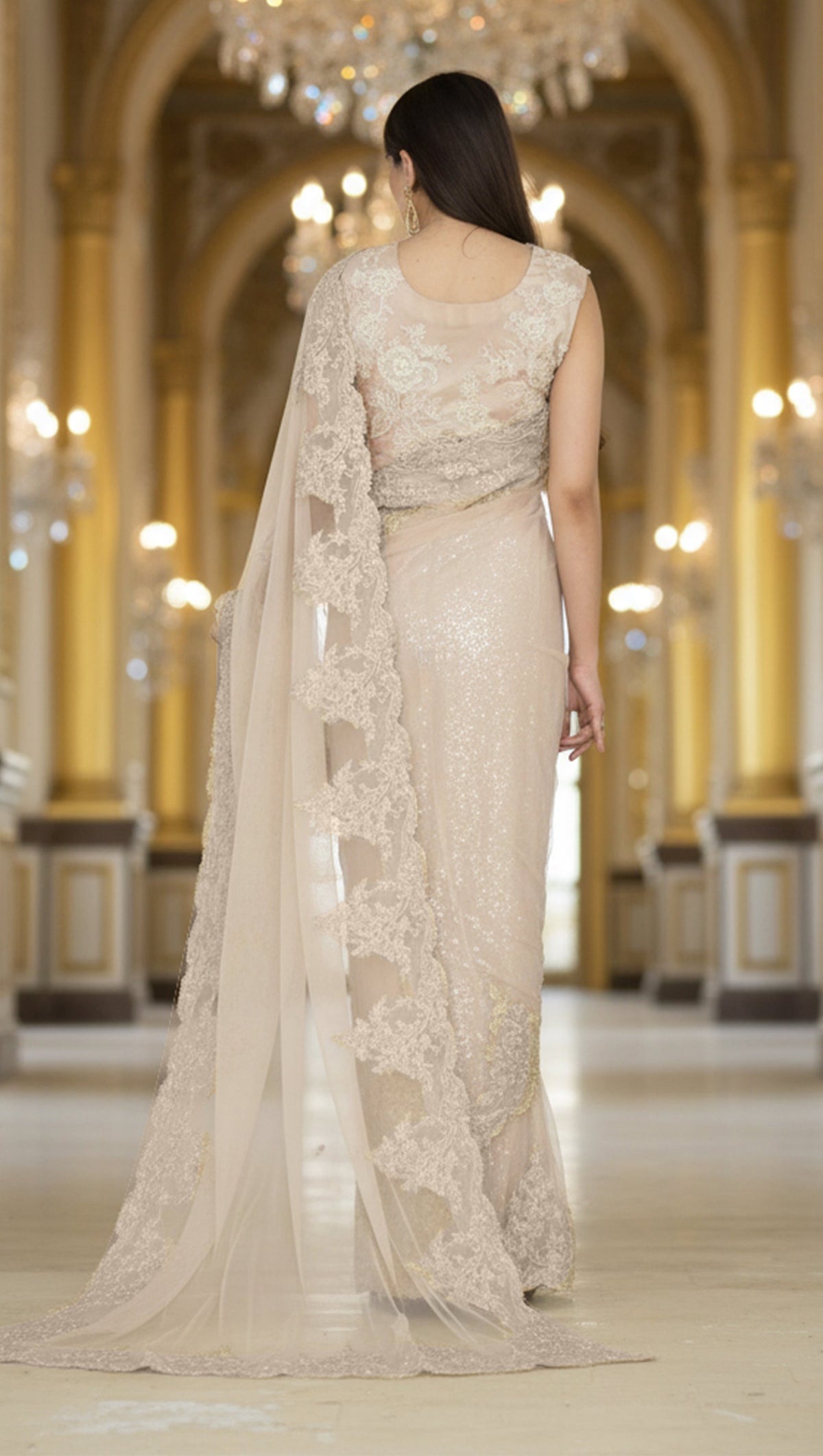 Threads and Motifs | Formal Dresses 25 | Net Embroidered Saree-2