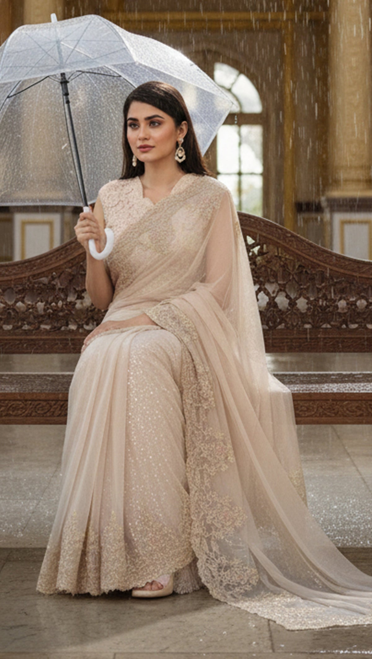 Threads and Motifs | Formal Dresses 25 | Net Embroidered Saree, image 5