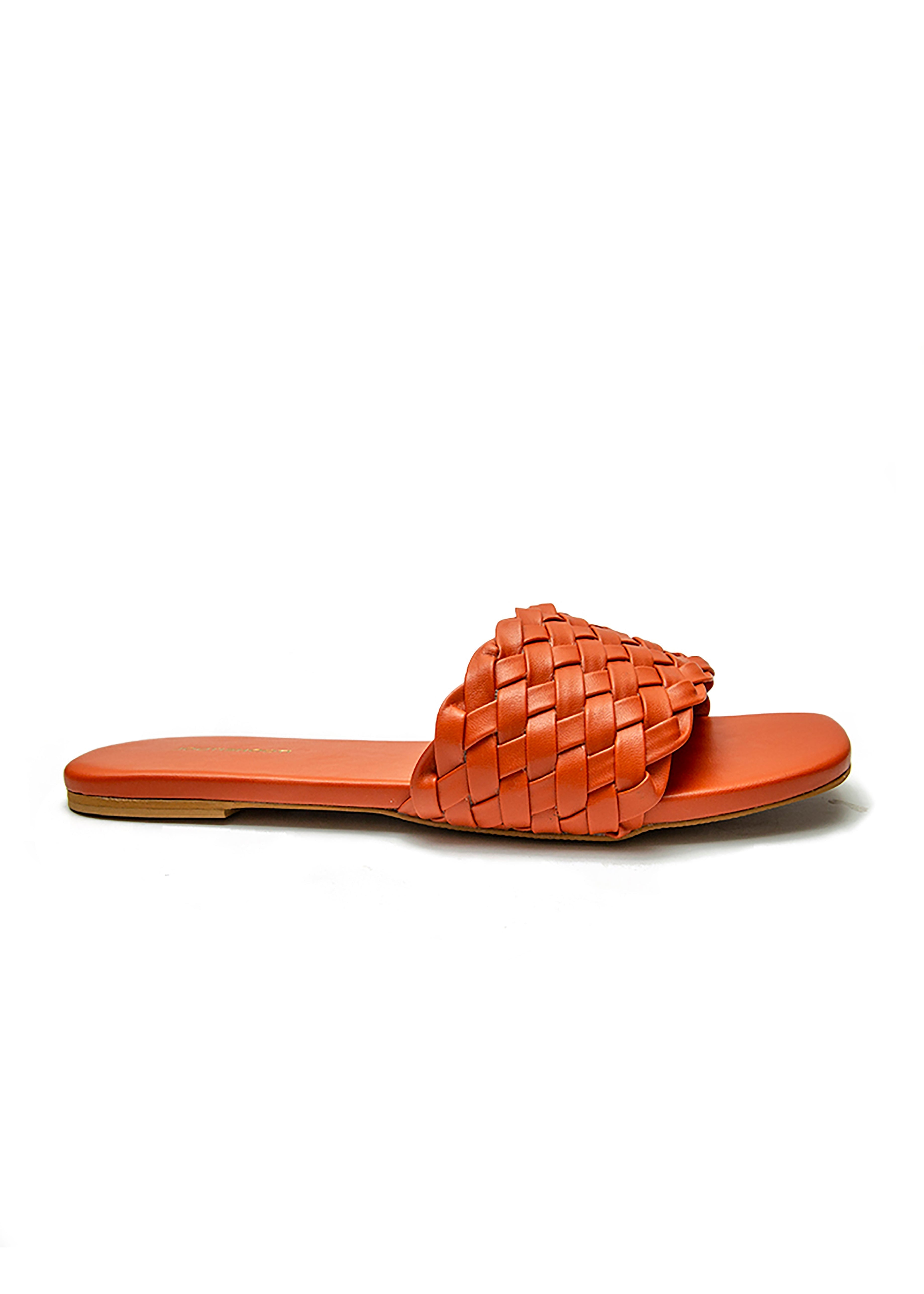 Weave Slides Orange by House of Maryam - House of Maryam