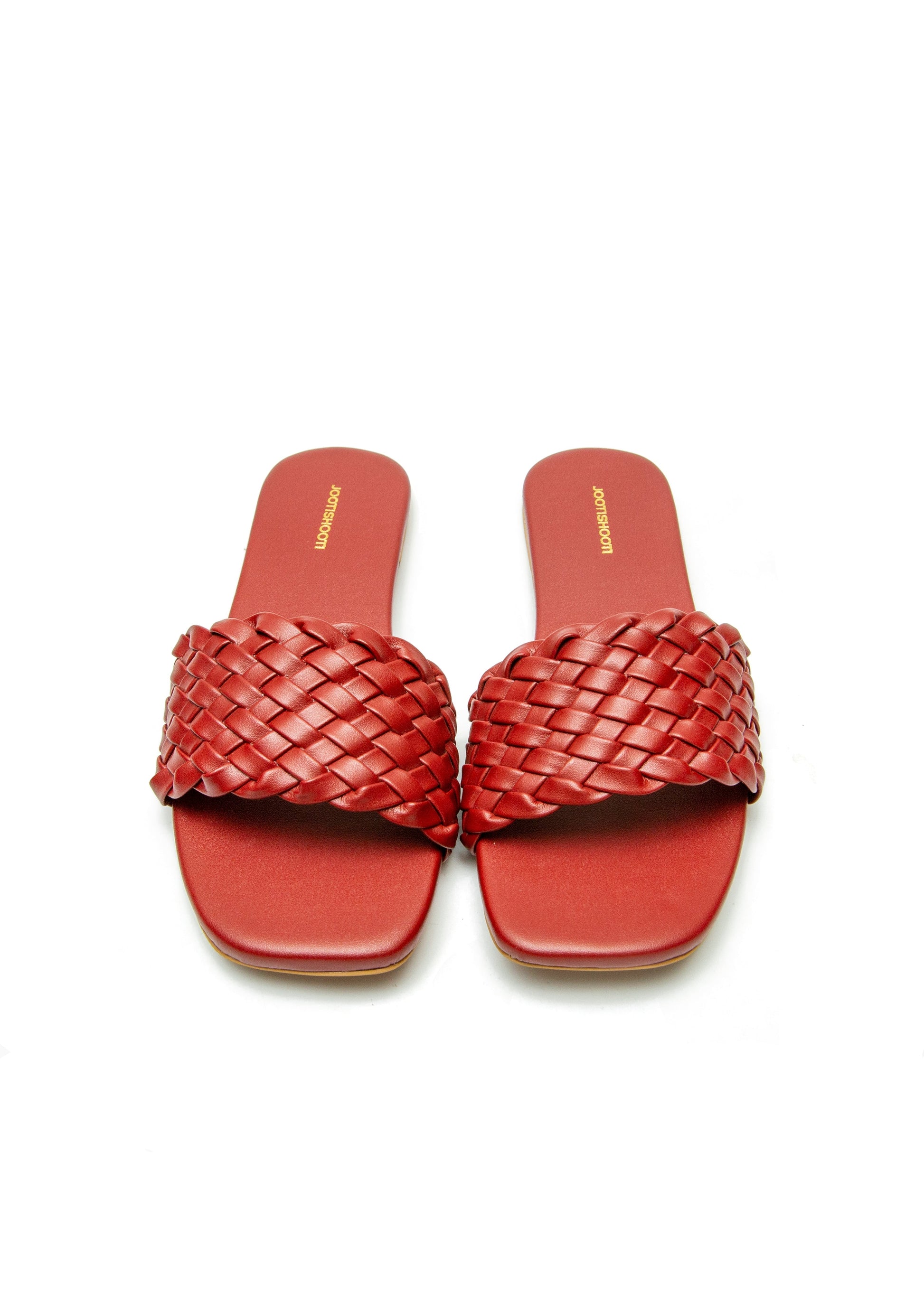 Weave Slides Red by Designer House of Maryam - House of Maryam - Pakistani Designer Ethnic Wear in {{ shop.shopifyCountryName }}