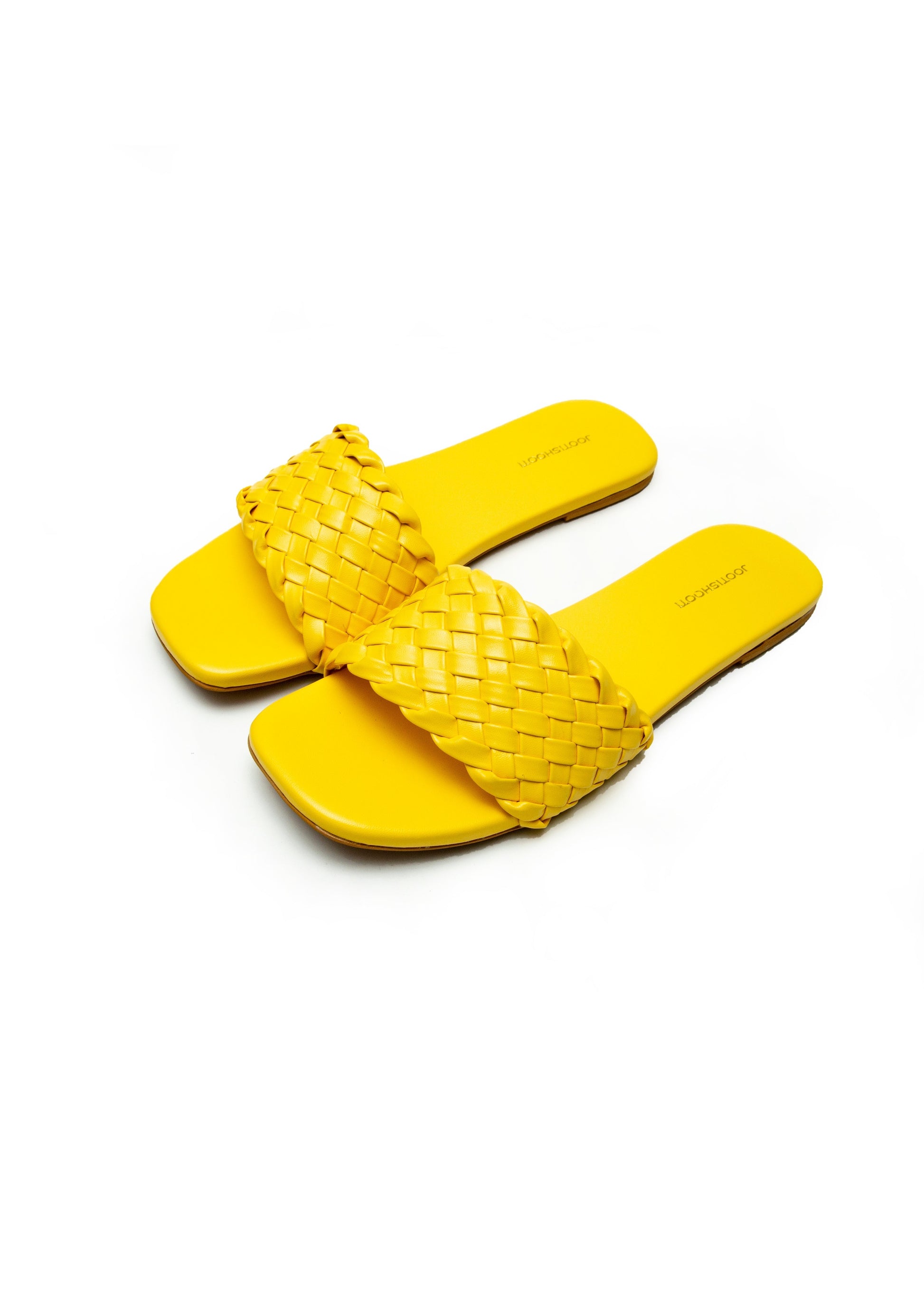 Weave Slides Yellow by Designer House of Maryam - House of Maryam - Pakistani Designer Ethnic Wear in {{ shop.shopifyCountryName }}