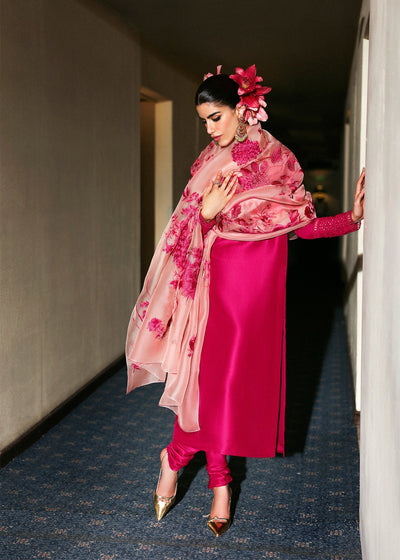 Hussain Rehar I The Scent Luxury Pret 25 I Fusche -  Hussain Rehar Ladies Clothes - Original Designer Dress - House of Maryam