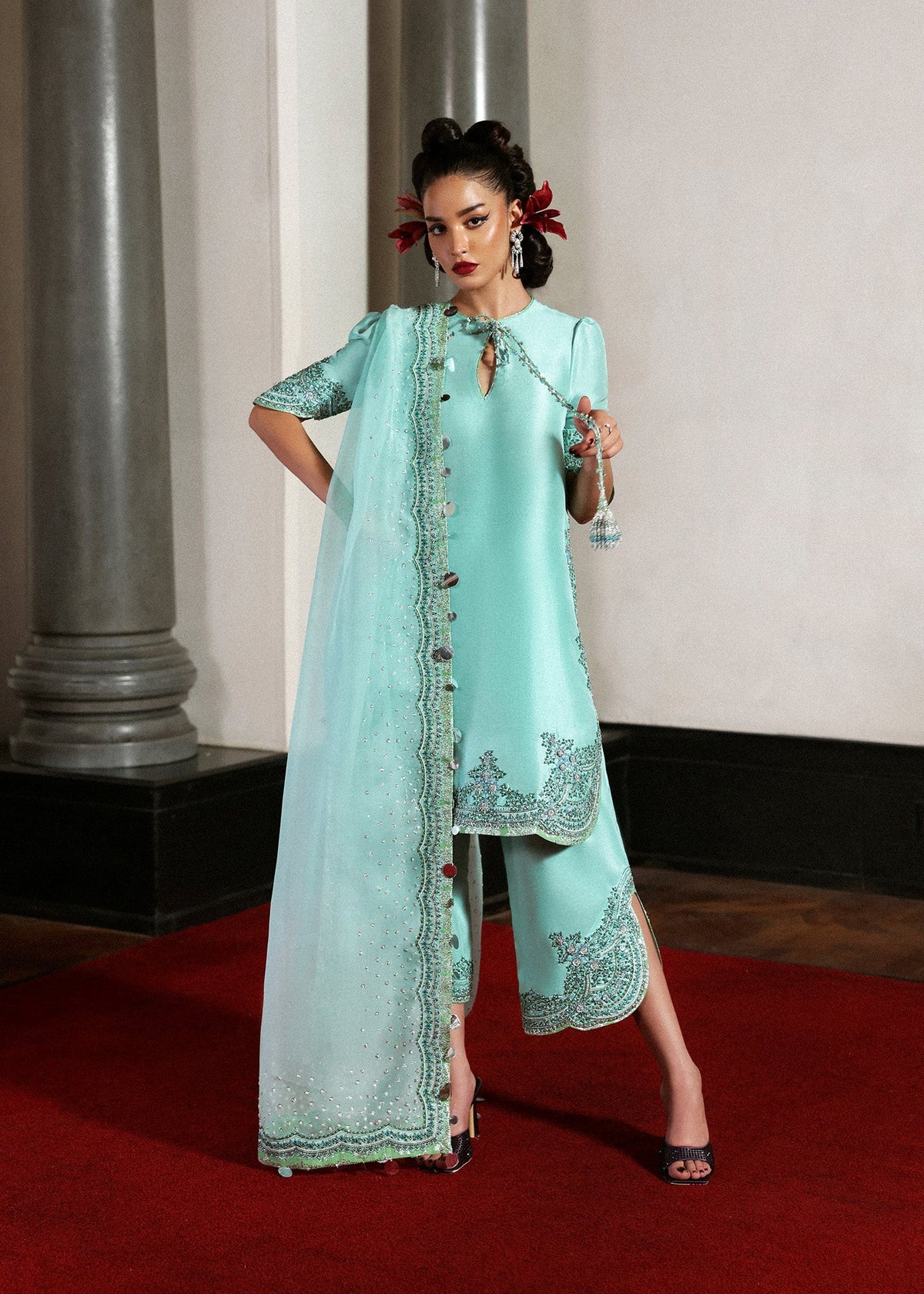 Hussain Rehar I The Scent Luxury Pret 25 I Mynt -  Hussain Rehar Ladies Clothes - Original Designer Dress - House of Maryam