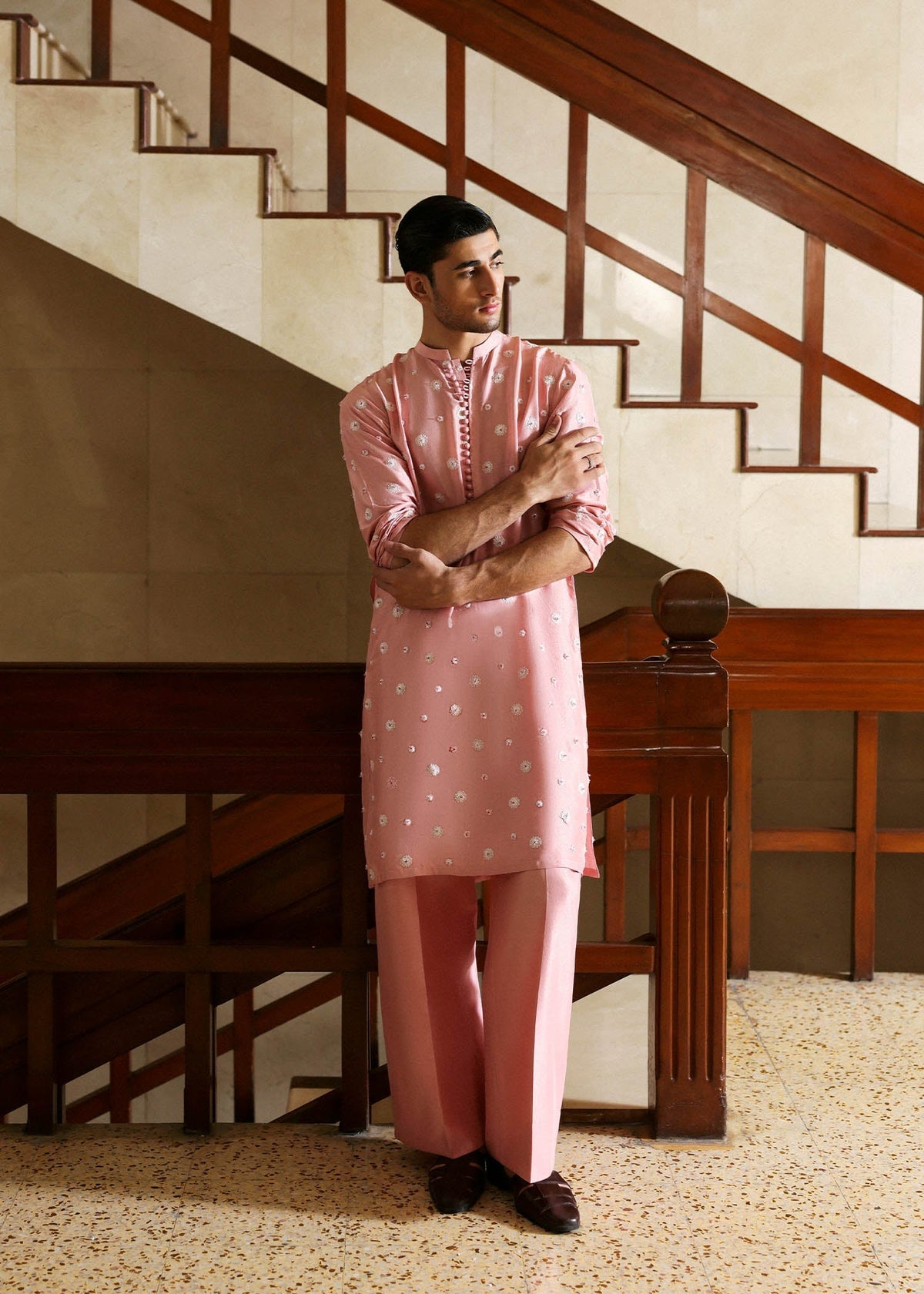 Hussain Rehar I The Scent Luxury Pret 25 I Aven -  Hussain Rehar MensWear - Original Designer Dress - House of Maryam