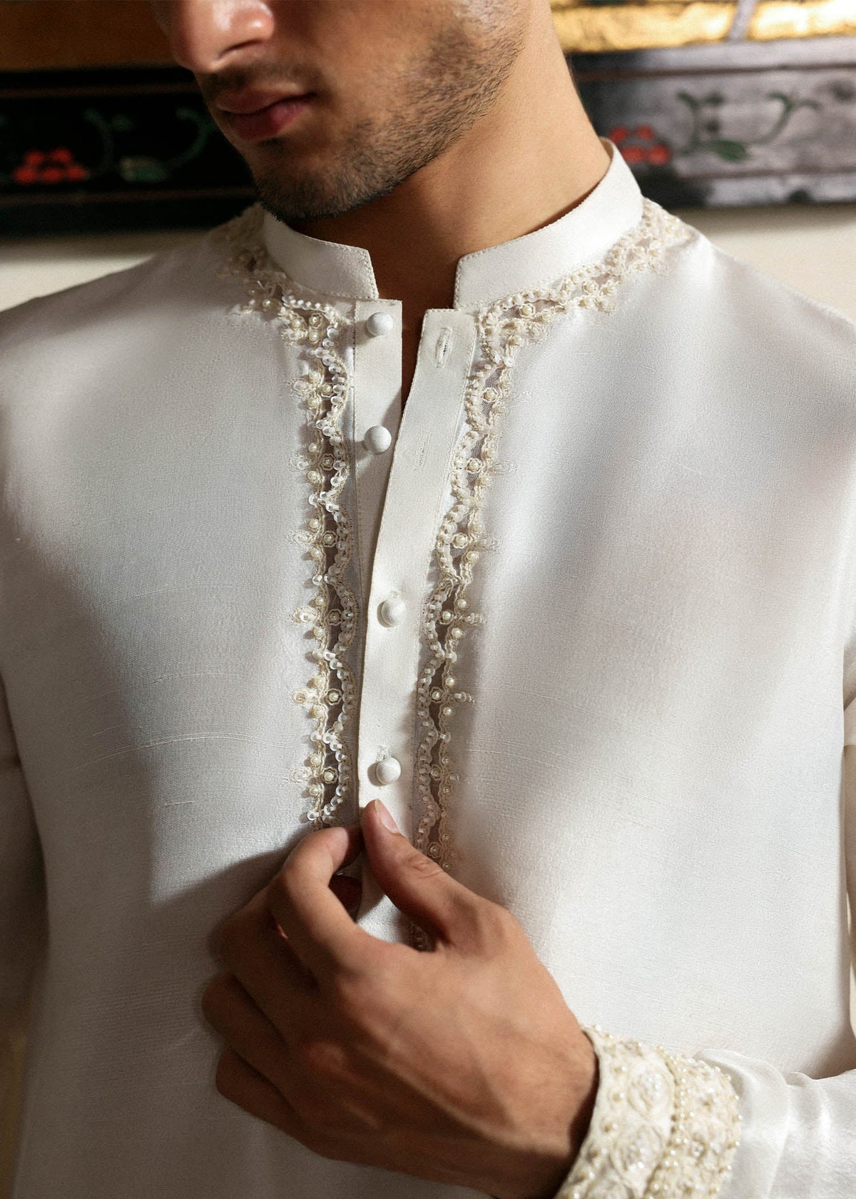 Hussain Rehar I The Scent Luxury Pret 25 I Vellin -  Hussain Rehar MensWear - Original Designer Dress - House of Maryam