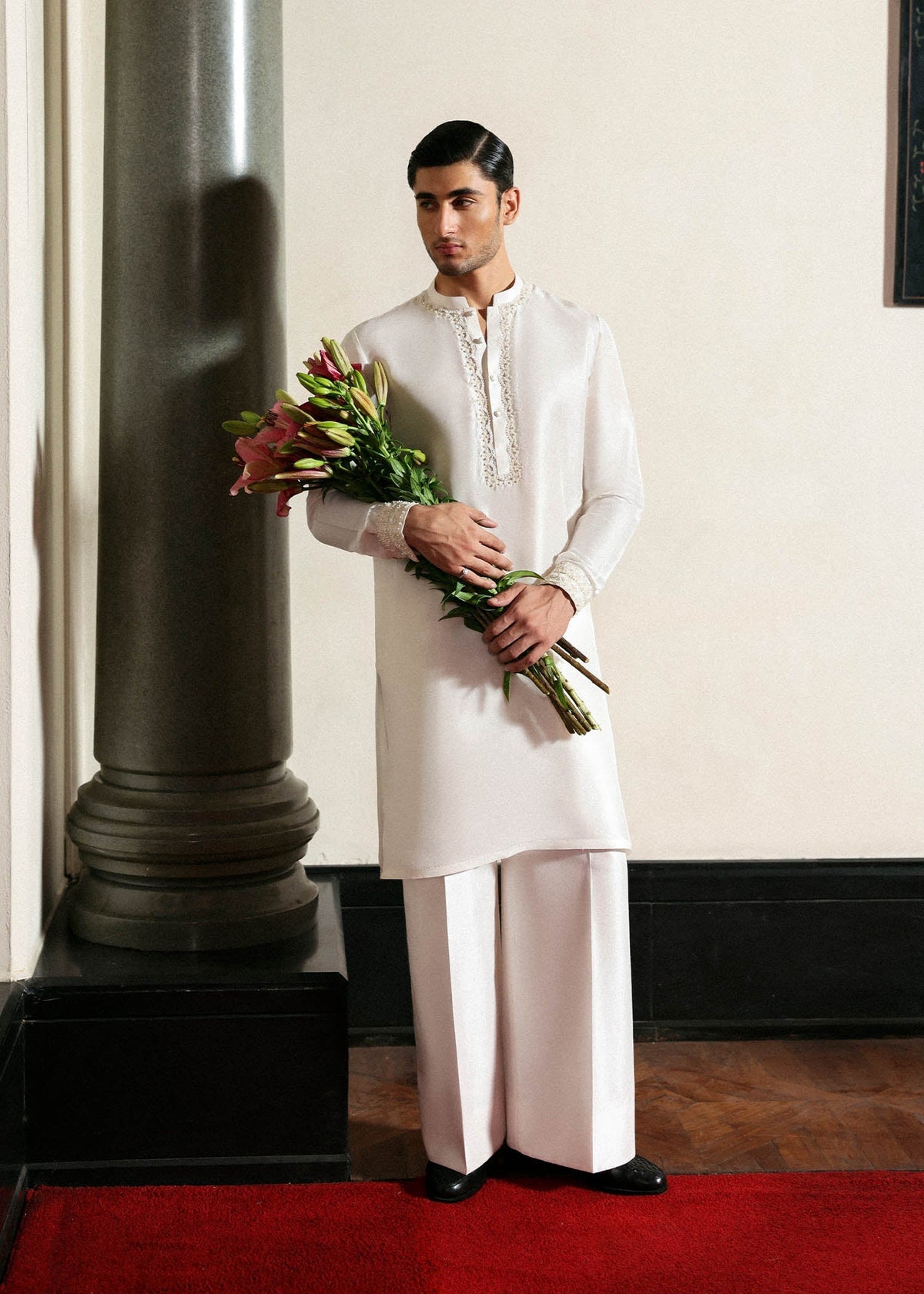 Hussain Rehar I The Scent Luxury Pret 25 I Vellin -  Hussain Rehar MensWear - Original Designer Dress - House of Maryam