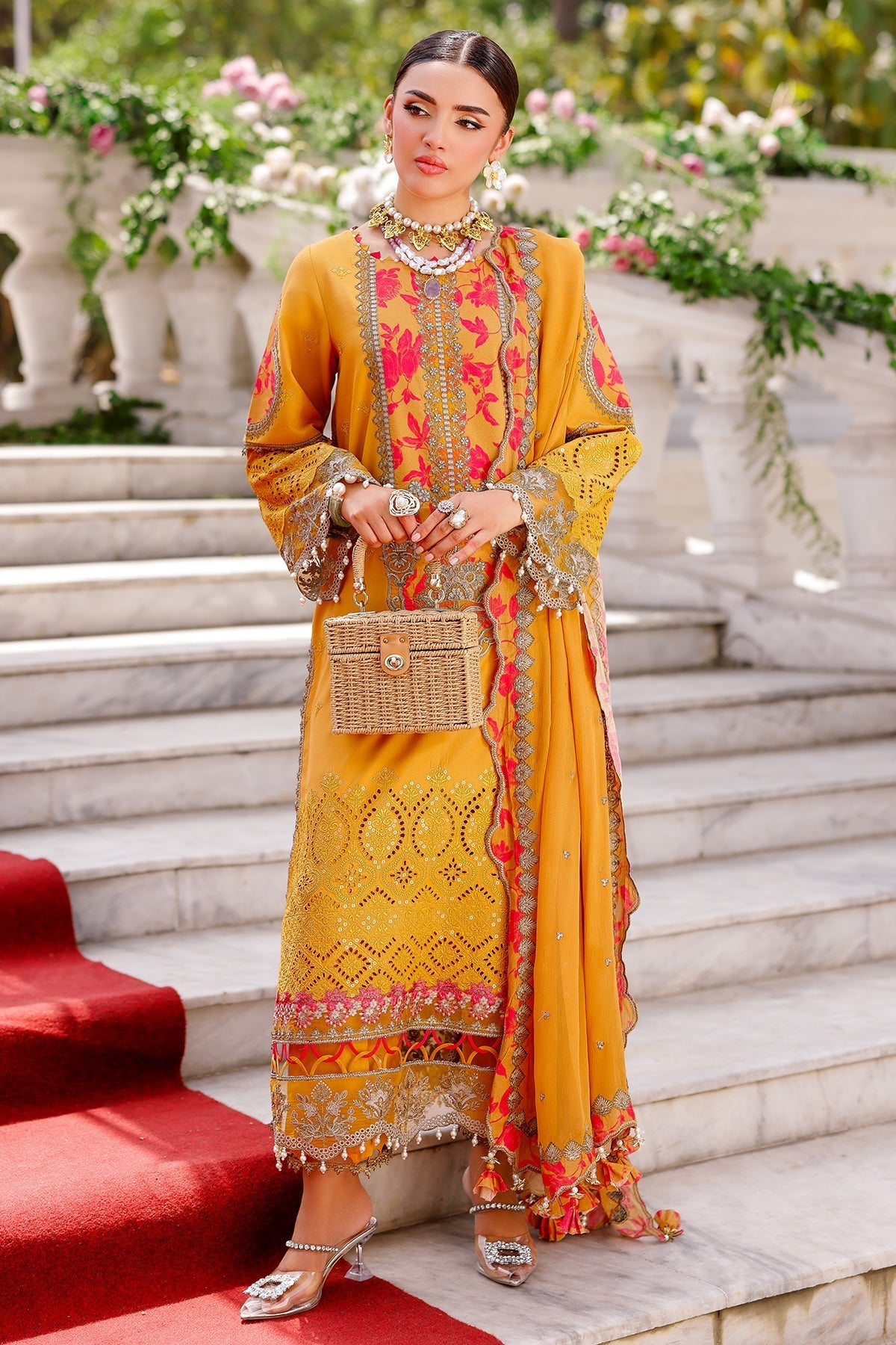 Charizma | Naranji Lawn 25 | CT5-13 -  Charizma Ladies Clothes - Original Designer Dress - House of Maryam