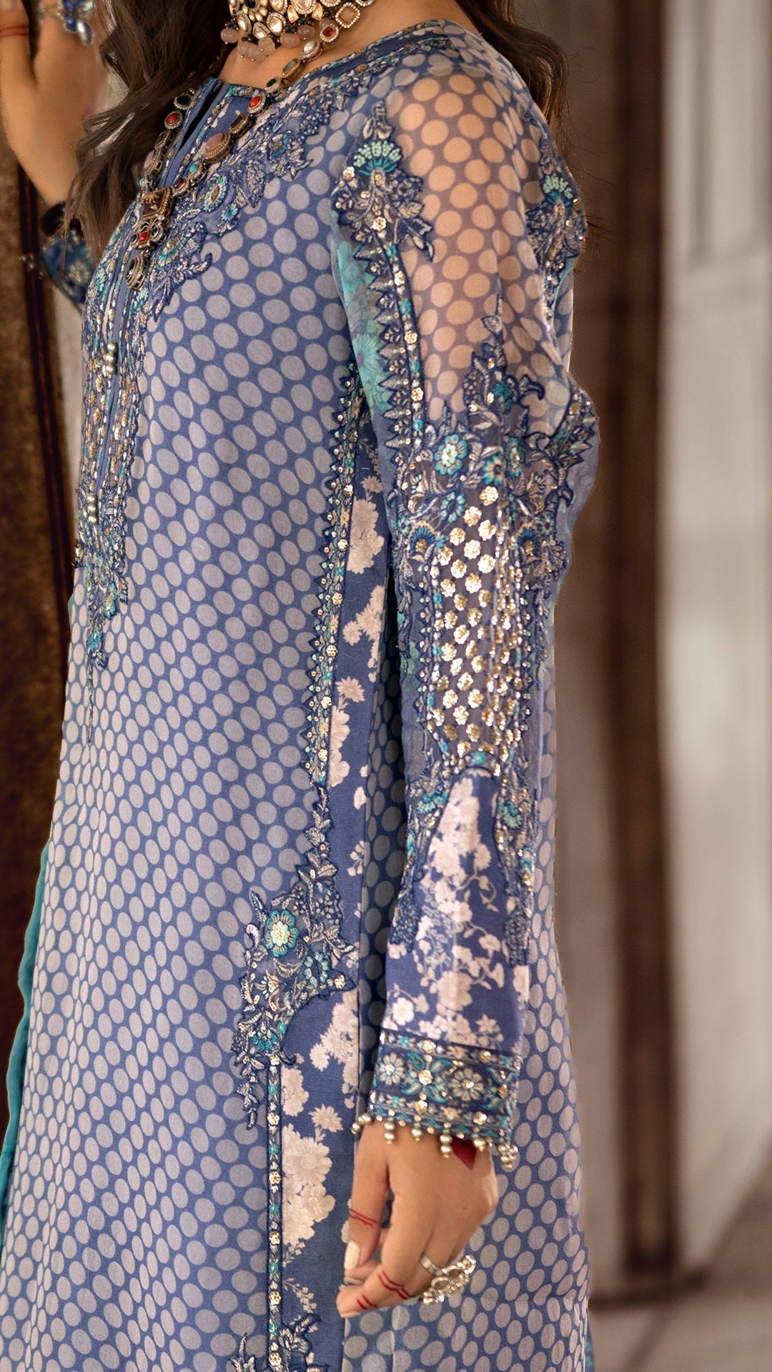 Charizma | Vasl Chiffon Collection | VSL25-07 -  Charzima Ladies Clothes - Original Designer Dress - House of Maryam