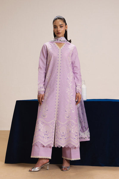 Afrozeh Nuage lilac lawn suit
