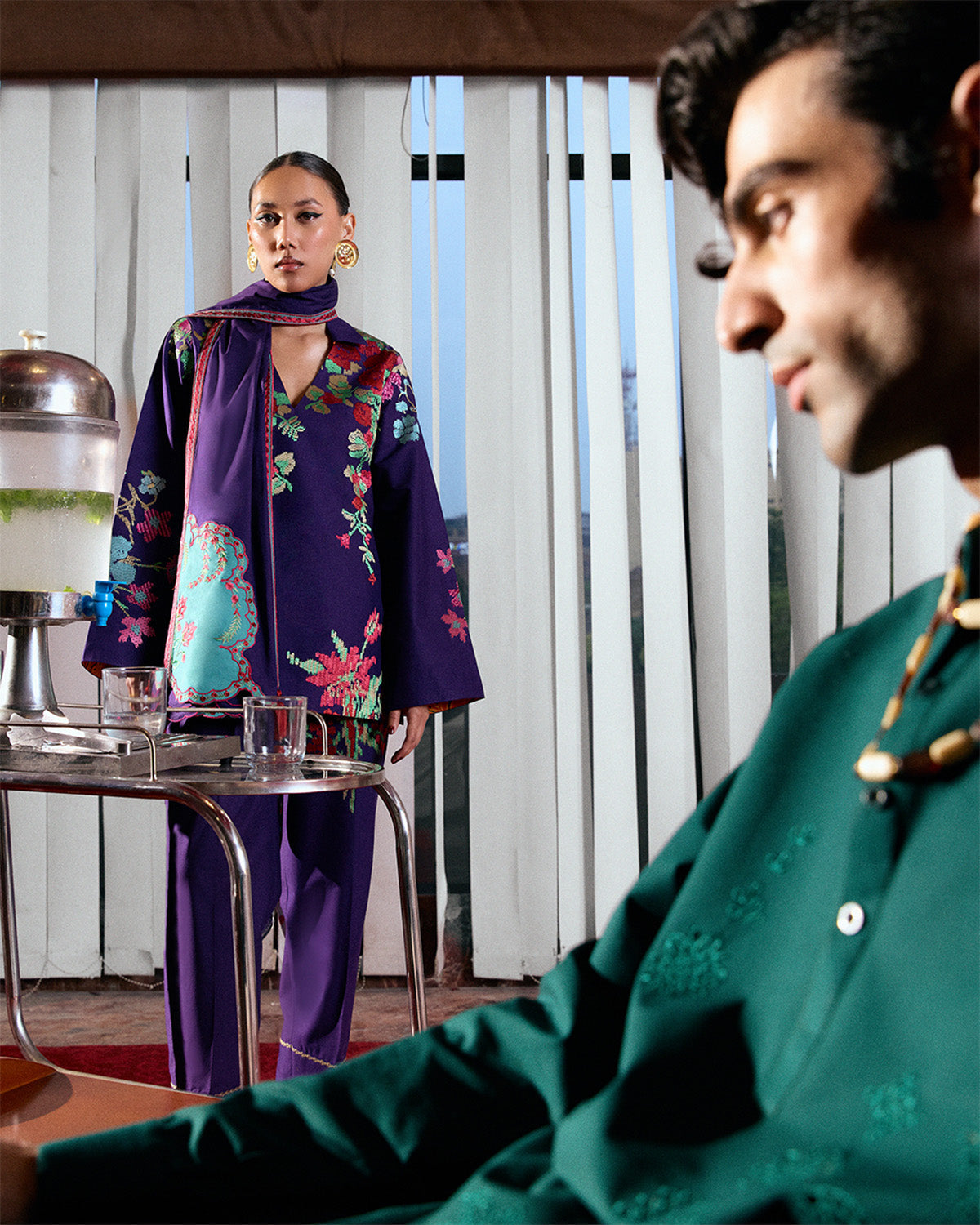 Jugnu | Summer Pret 25 | Sagnik - Scarf -  Jugnu Ladies Clothes - Original Designer Dress - House of Maryam