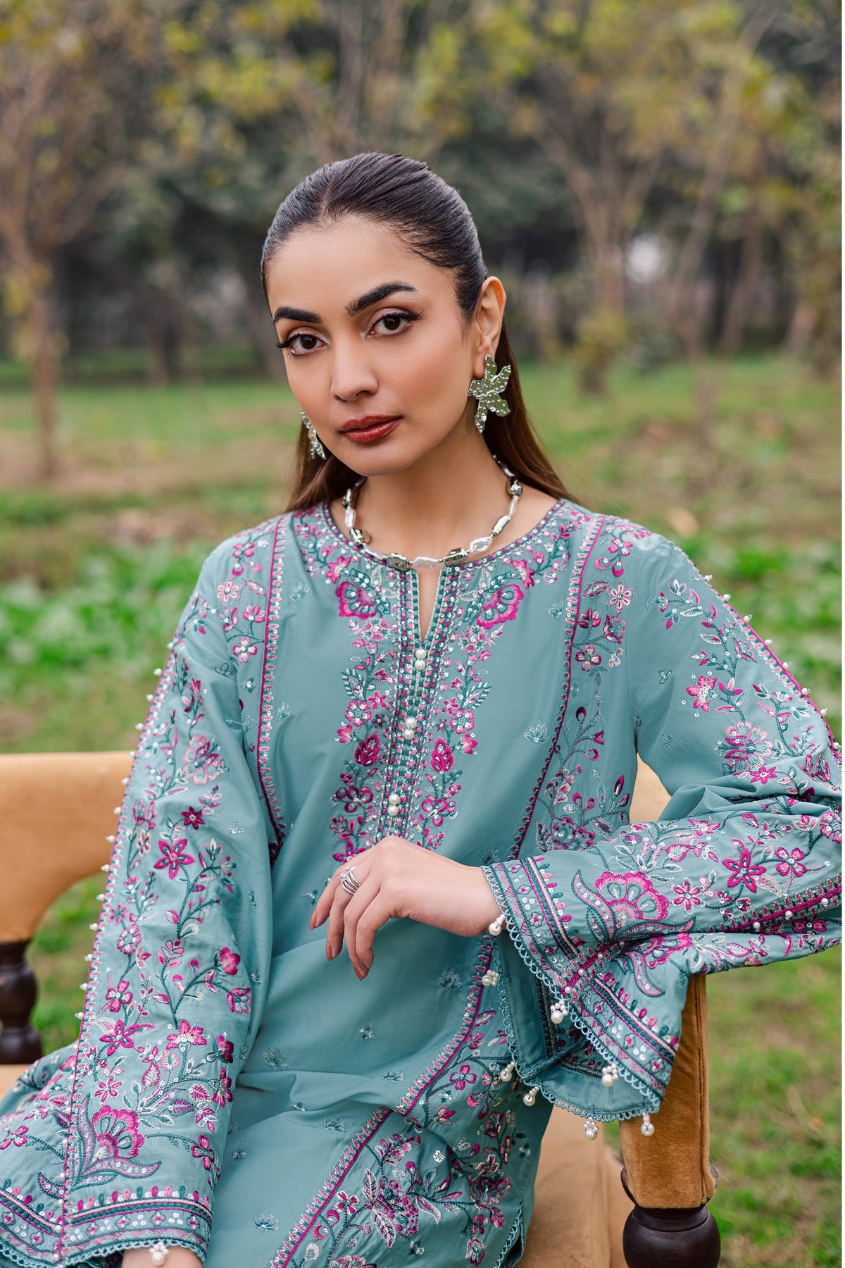 Batik | Naomi Luxury Lawn Eid Edit 26' | Khushbakht 2Pc, image 3