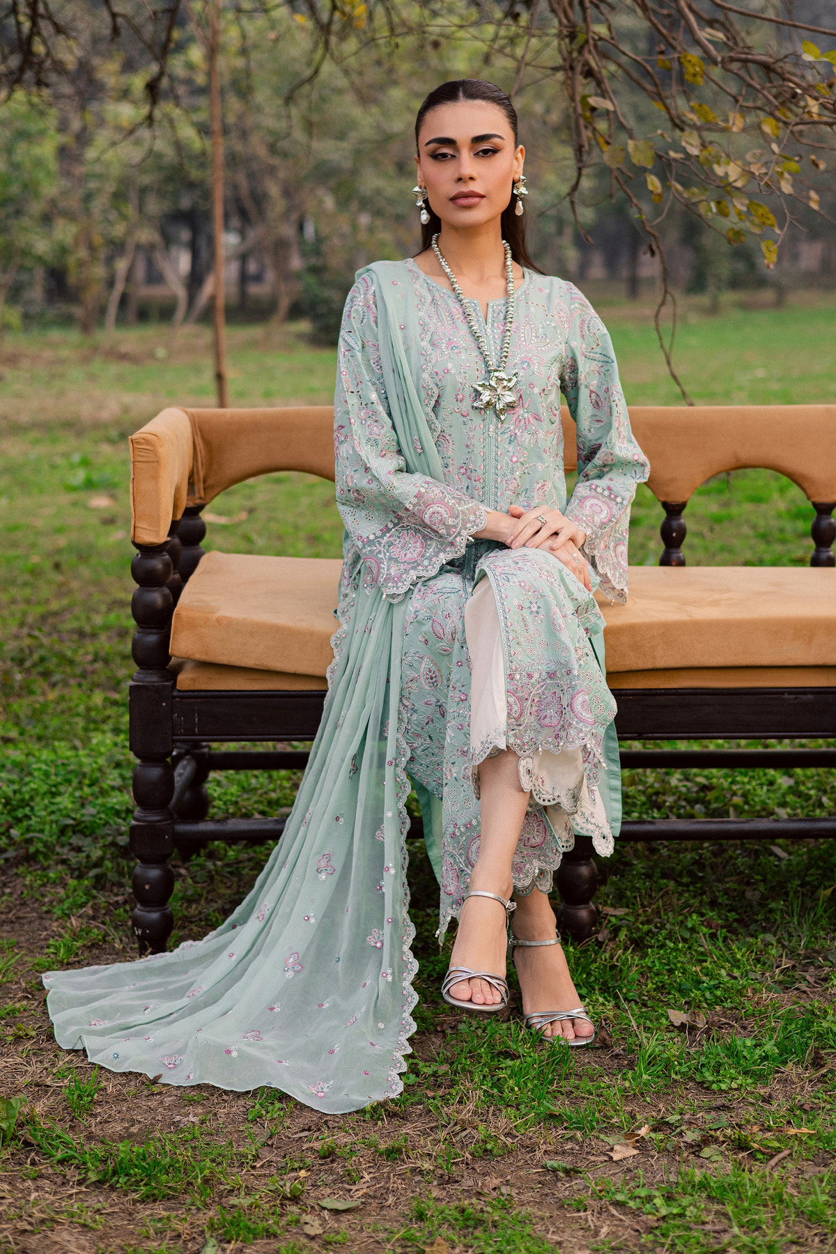 Batik | Naomi Luxury Lawn Eid Edit 26' | Iridule 3Pc, image 2
