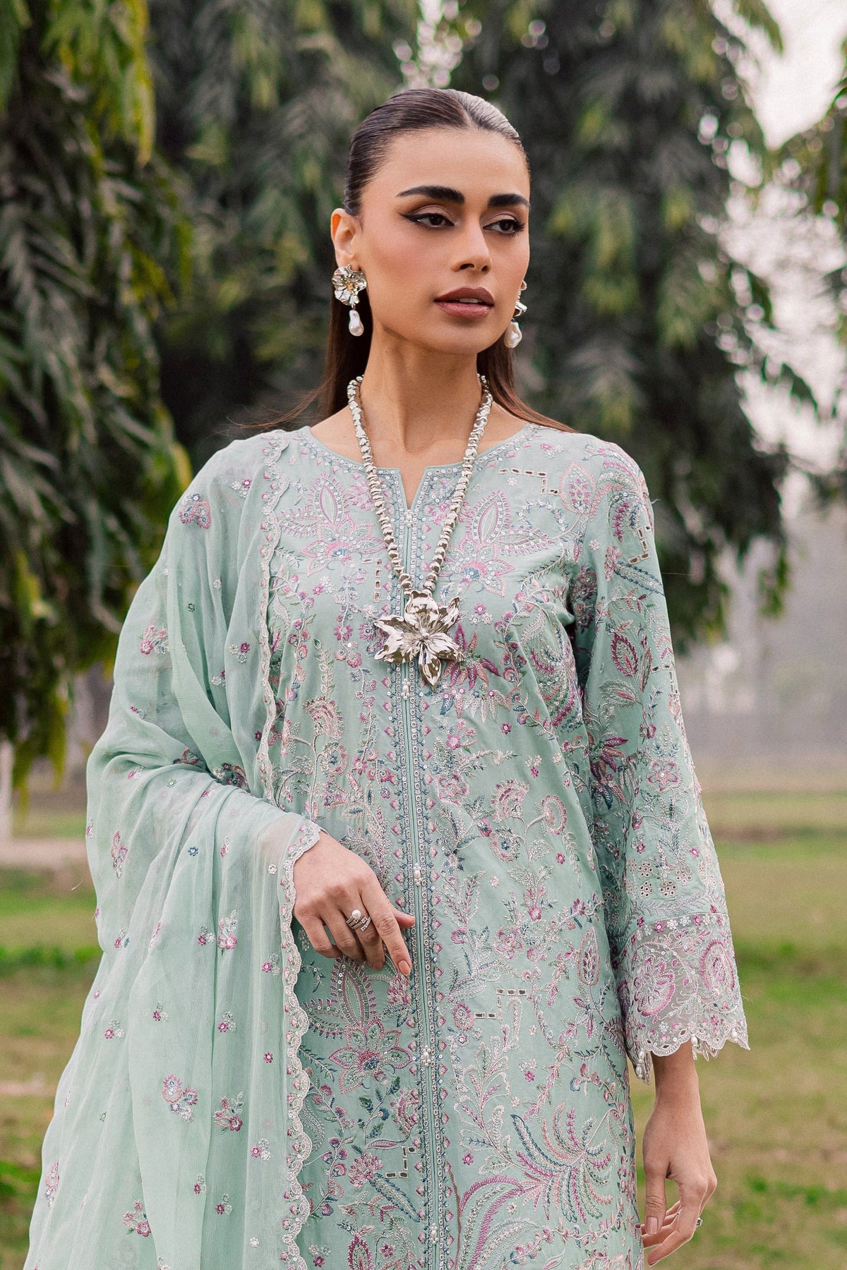 Batik | Naomi Luxury Lawn Eid Edit 26' | Iridule 3Pc, image 5