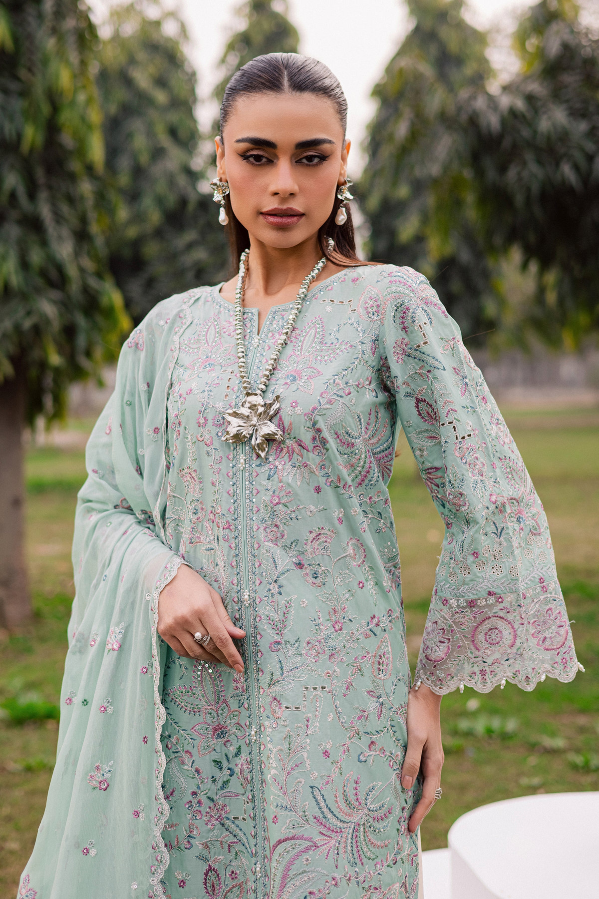 Batik | Naomi Luxury Lawn Eid Edit 26' | Iridule 3Pc, image 6