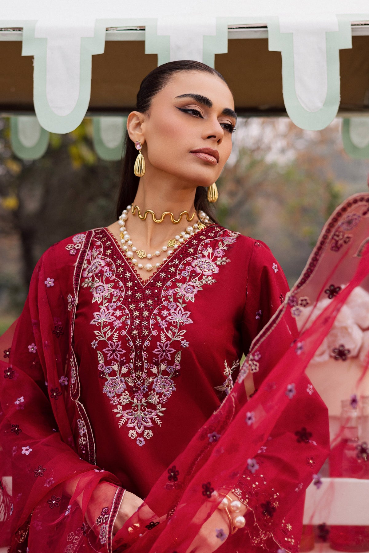 Batik | Naomi Luxury Lawn Eid Edit 26' | Ruby Ghazal 3Pc, image 2