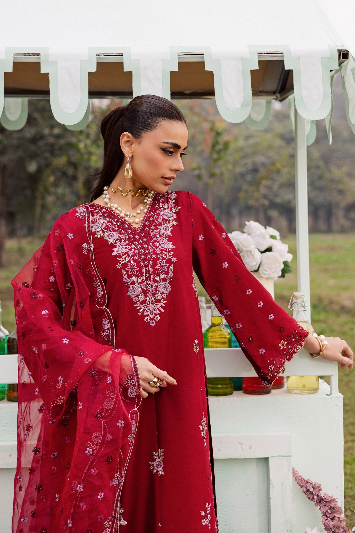 Batik | Naomi Luxury Lawn Eid Edit 26' | Ruby Ghazal 3Pc, image 4