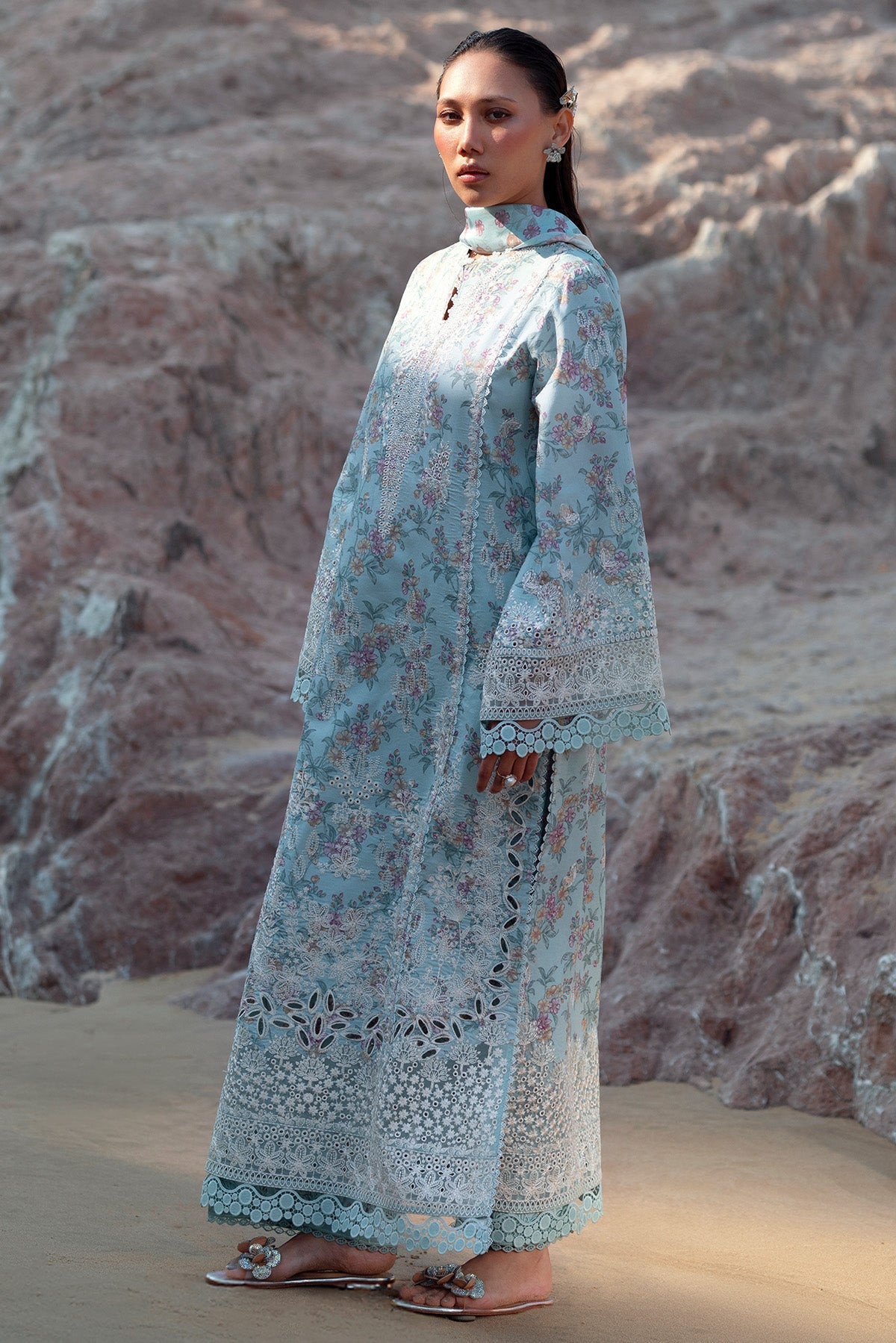 Afrozeh | Summer Together 25 | Aquamarine -  Afrozeh Ladies Clothes - Original Designer Dress - House of Maryam