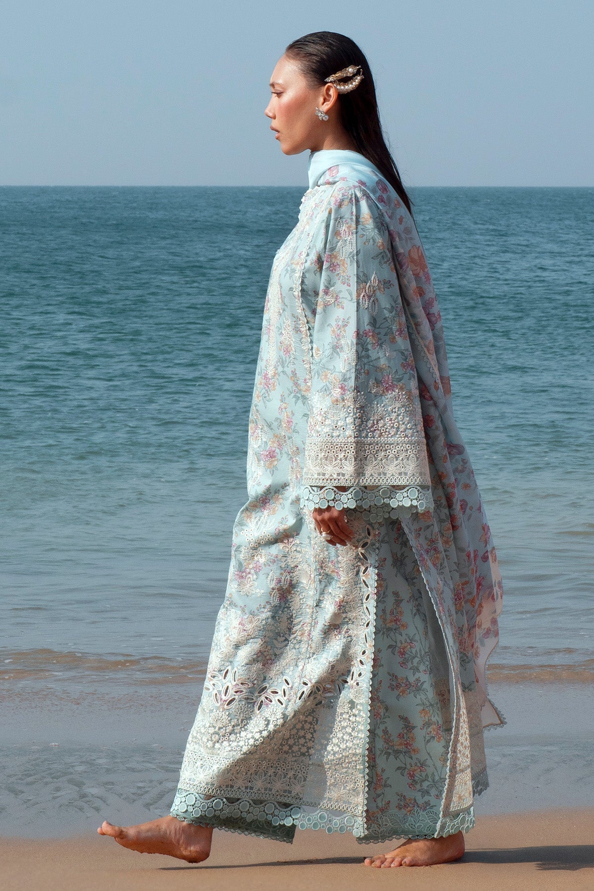 Afrozeh | Summer Together 25 | Aquamarine -  Afrozeh Ladies Clothes -  House of Maryam