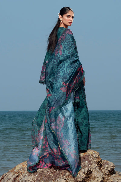 Afrozeh Emerald green embroidered lawn suit, photo 4