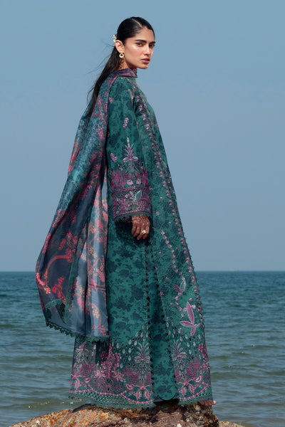 Afrozeh Emerald green embroidered lawn suit, photo 2