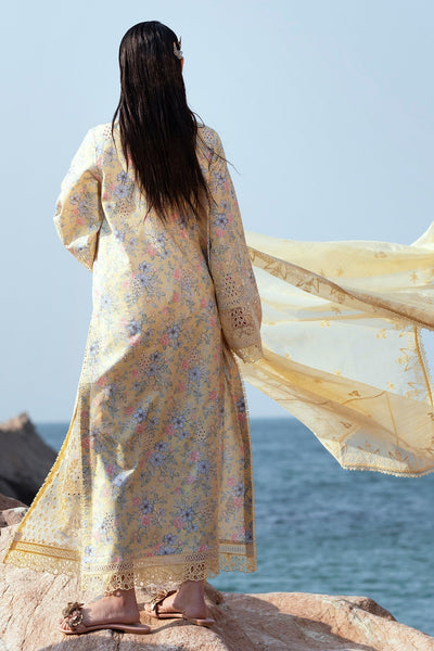 Afrozeh Baroque lemon embroidered lawn suit, photo 2