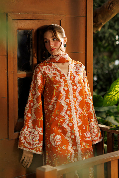 Afrozeh Elyora rust embroidered lawn suit, photo 4