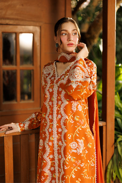 Afrozeh Elyora rust embroidered lawn suit, photo 5