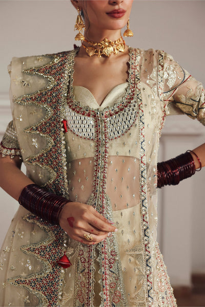 Afrozeh Shahnaz ivory formal shirt and sharara, photo 4
