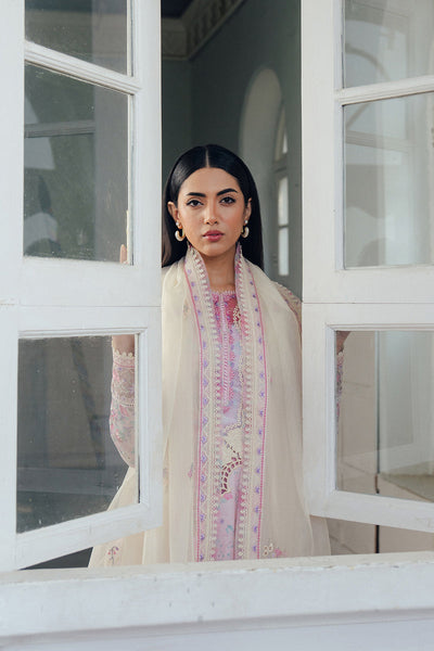 Afrozeh Skydust powder blush pink embroidered lawn suit, photo 4